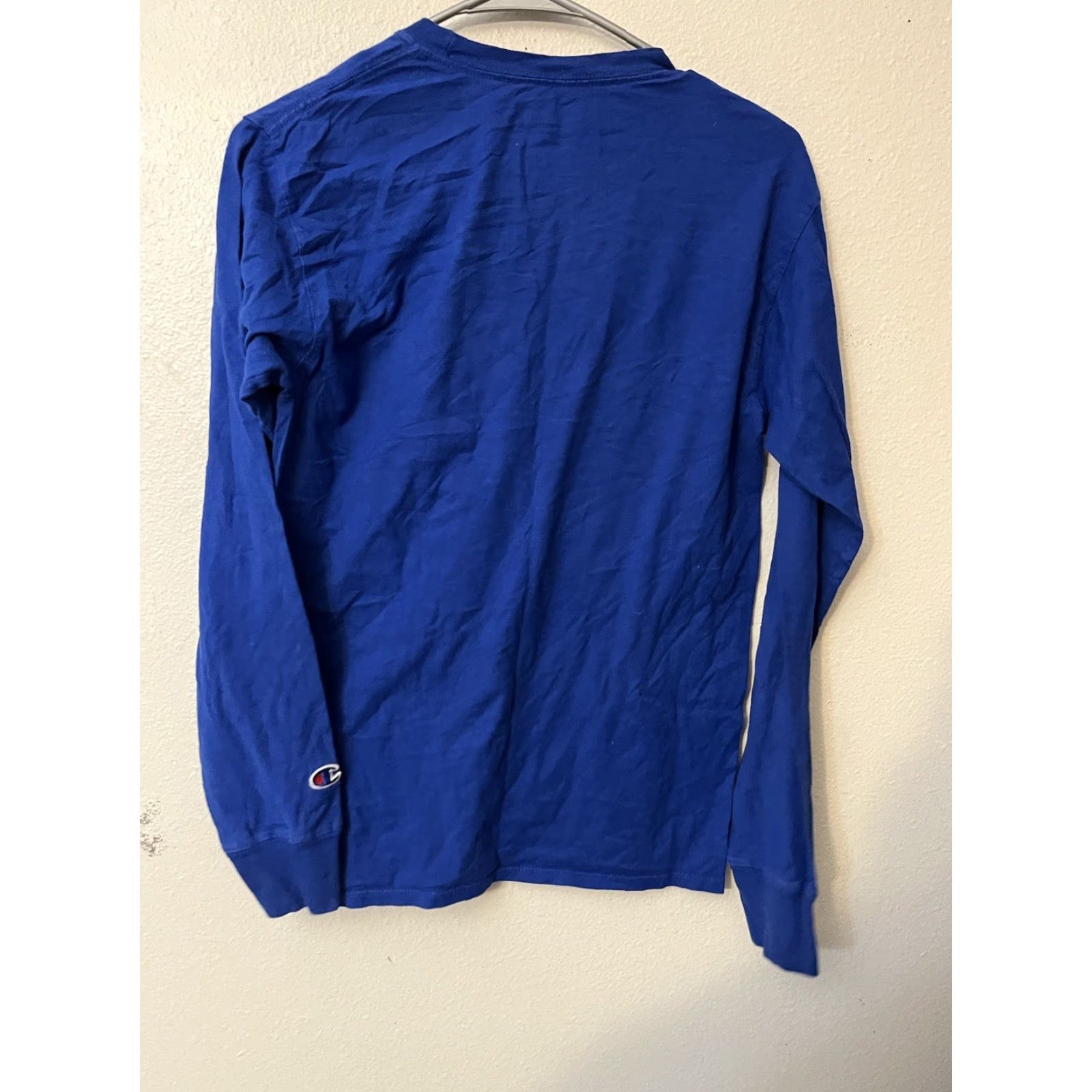 Champion Champion Mens Long Sleeve T Shirt Pullover Logo Blue Small Athleticwear Regular Cotton Mens Shirt Standard Fit Size US S / EU 44-46 / 1 - 2 Thumbnail