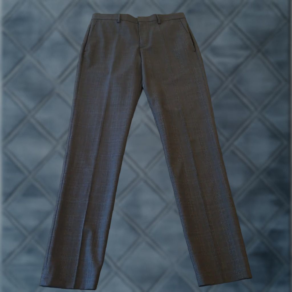 J.Crew J.Crew Dress Pants Mens 29 Tapered Gray Plaid Wool Blend 31x32 Size US 29 - 1 Thumbnail