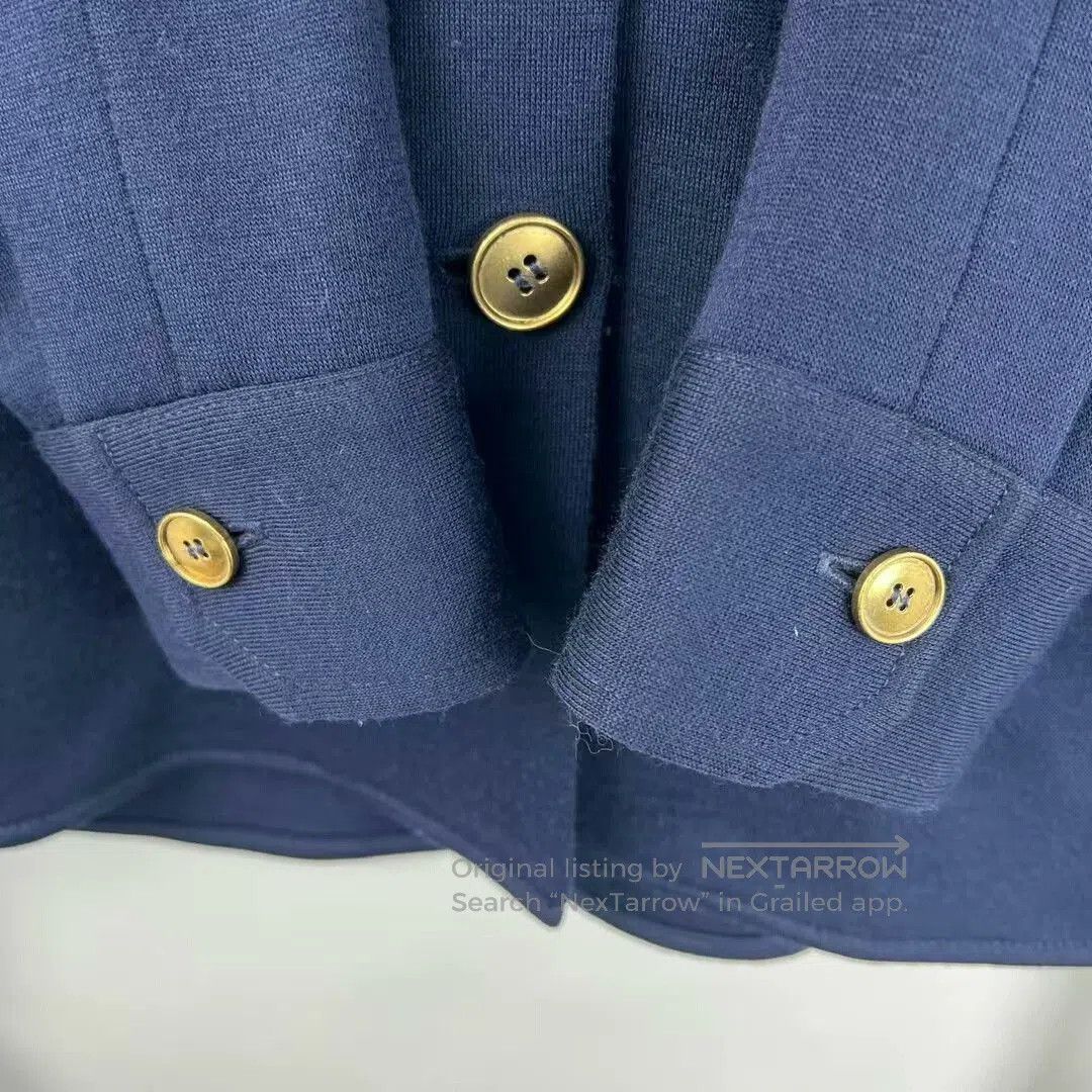 Saint Laurent Paris Saint Laurent Blue Embroidered Logo Shirt Jacket. Size M / US 6-8 / IT 42-44 - 5 Thumbnail