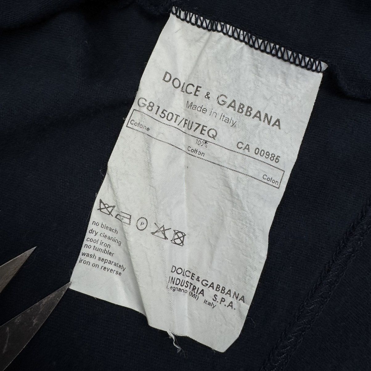 Dolce & Gabbana × Vintage Dolce & Gabbana D&G Blue Luxury T Shirt Size US L / EU 52-54 / 3 - 9 Thumbnail