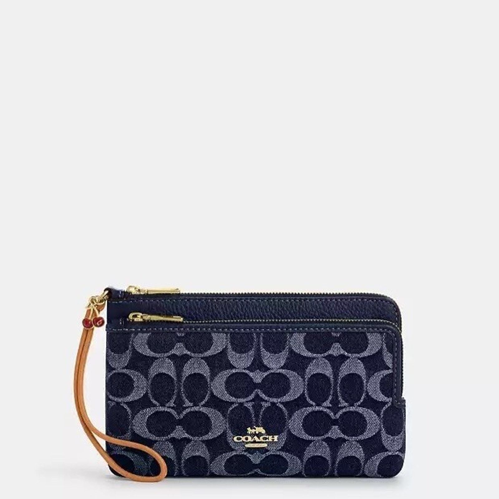 Coach NWT LIMITED Coach Double Zip Wallet cz321 WITH Cherry Charm Size ONE SIZE - 5 Thumbnail