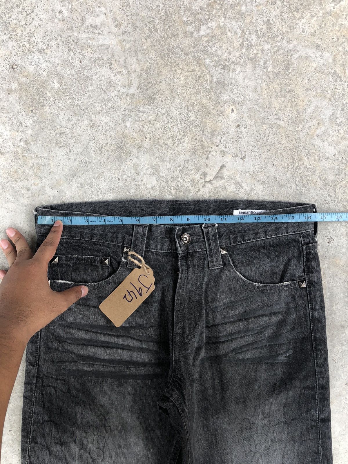 semanticdesign Semantic Design Flared Jeans Distressed Art Style Size US 32 / EU 48 - 18 Thumbnail
