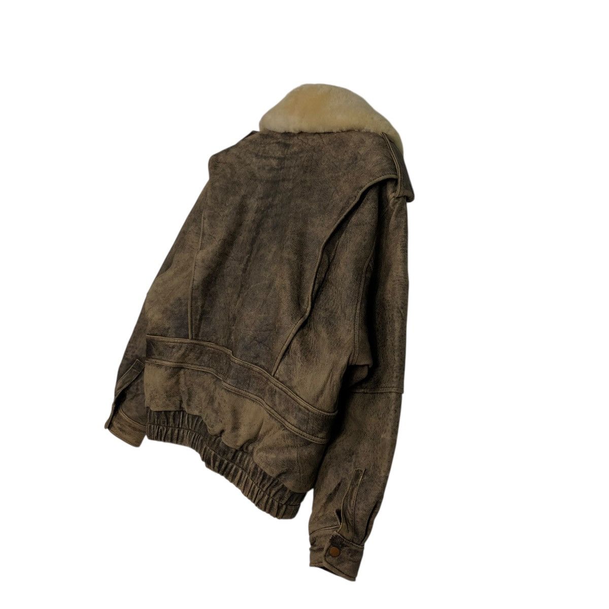Genuine Leather 🔥VINTAGE BIKER LEATHER JACKET UNBRANDED ISSEY MIYAKE Size US M / EU 48-50 / 2 - 13 Thumbnail