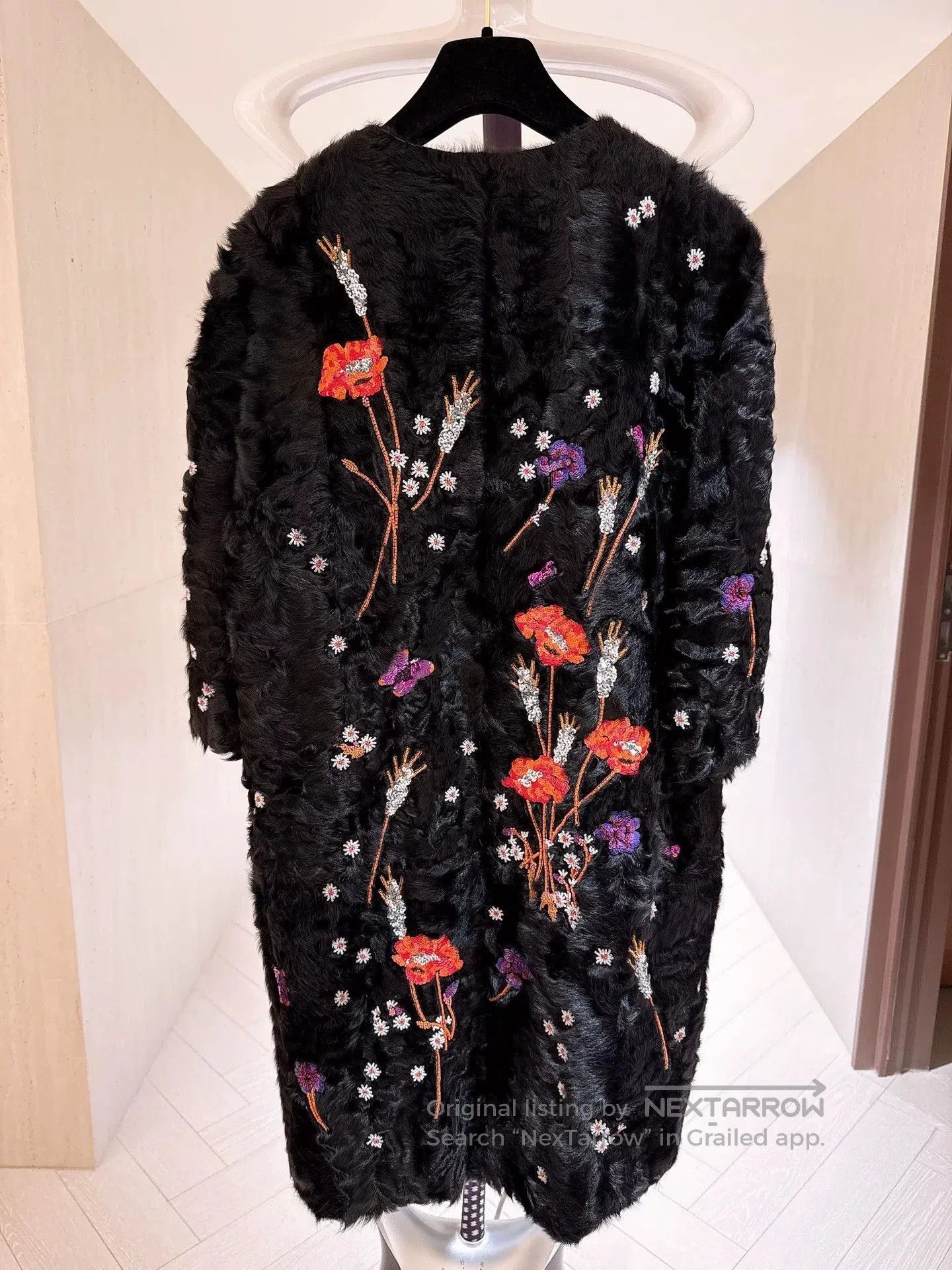 Valentino Valentino Embellished Lamb Fur Coat. Size US L / EU 52-54 / 3 - 7 Thumbnail