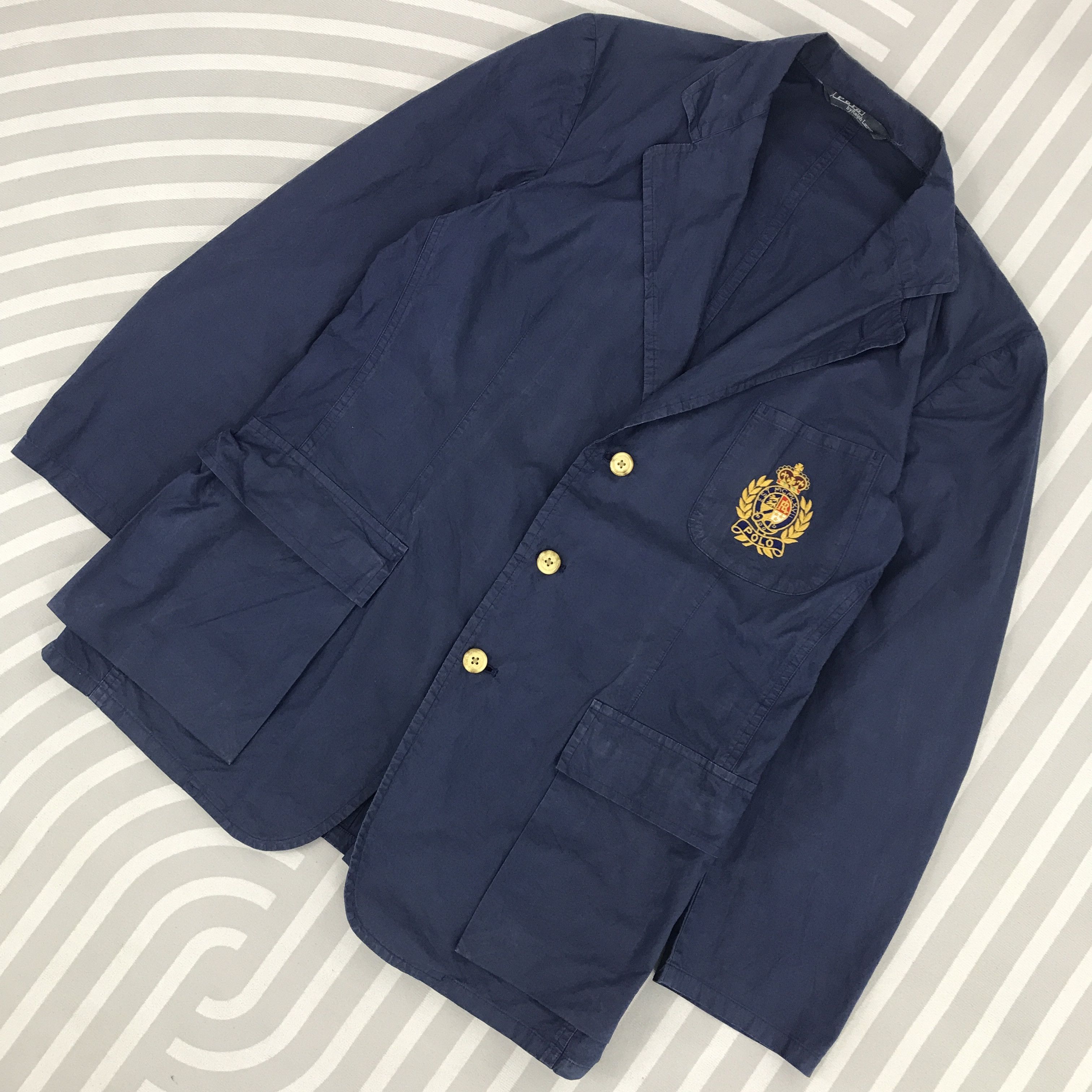 Polo Ralph Lauren Vtg Polo by Ralph Lauren button blazer Jacket faded Size US M / EU 48-50 / 2 - 2 Thumbnail