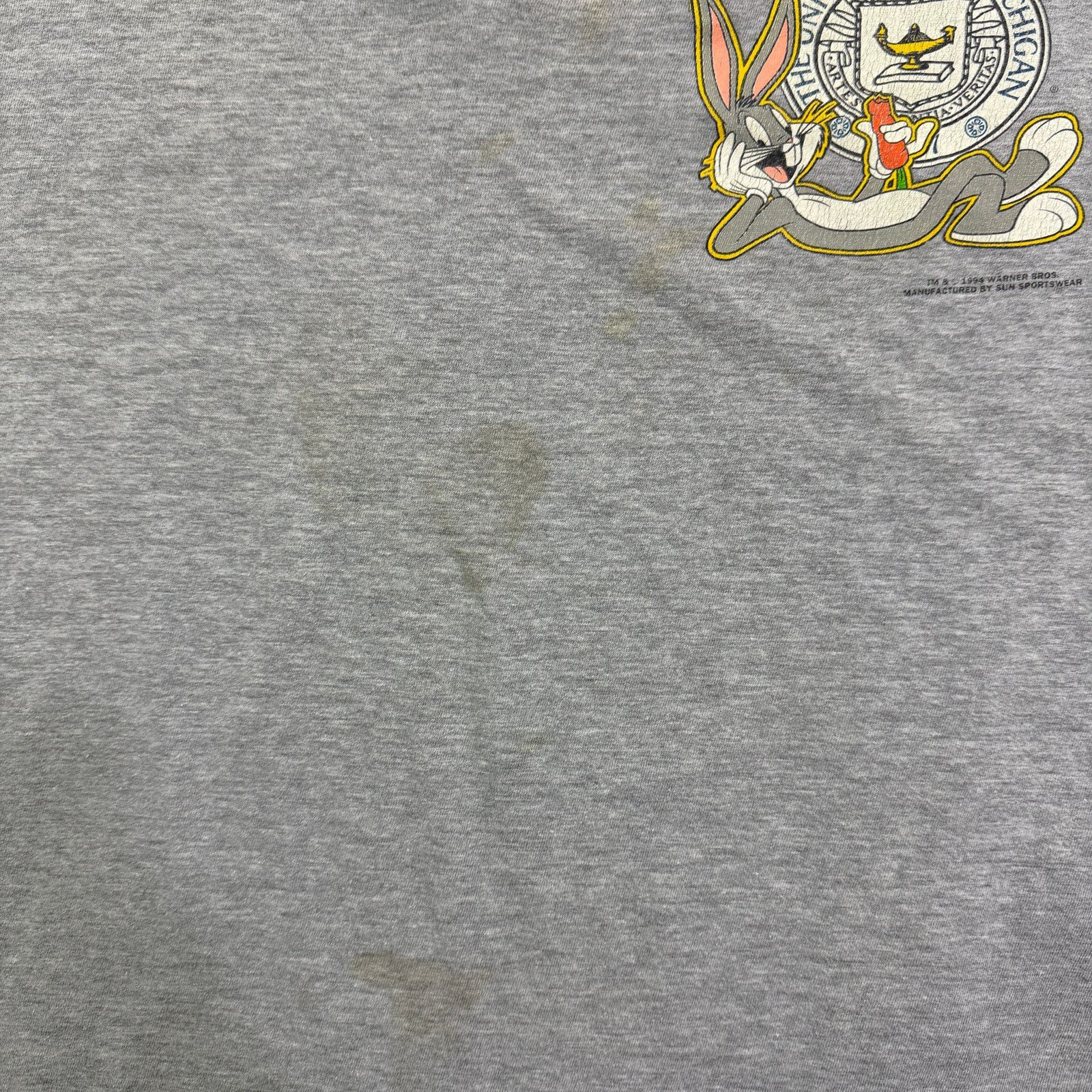 Vintage Vintage University of Michigan Wolverines Bugs Bunny Henley Size US XL / EU 56 / 4 - 4 Thumbnail