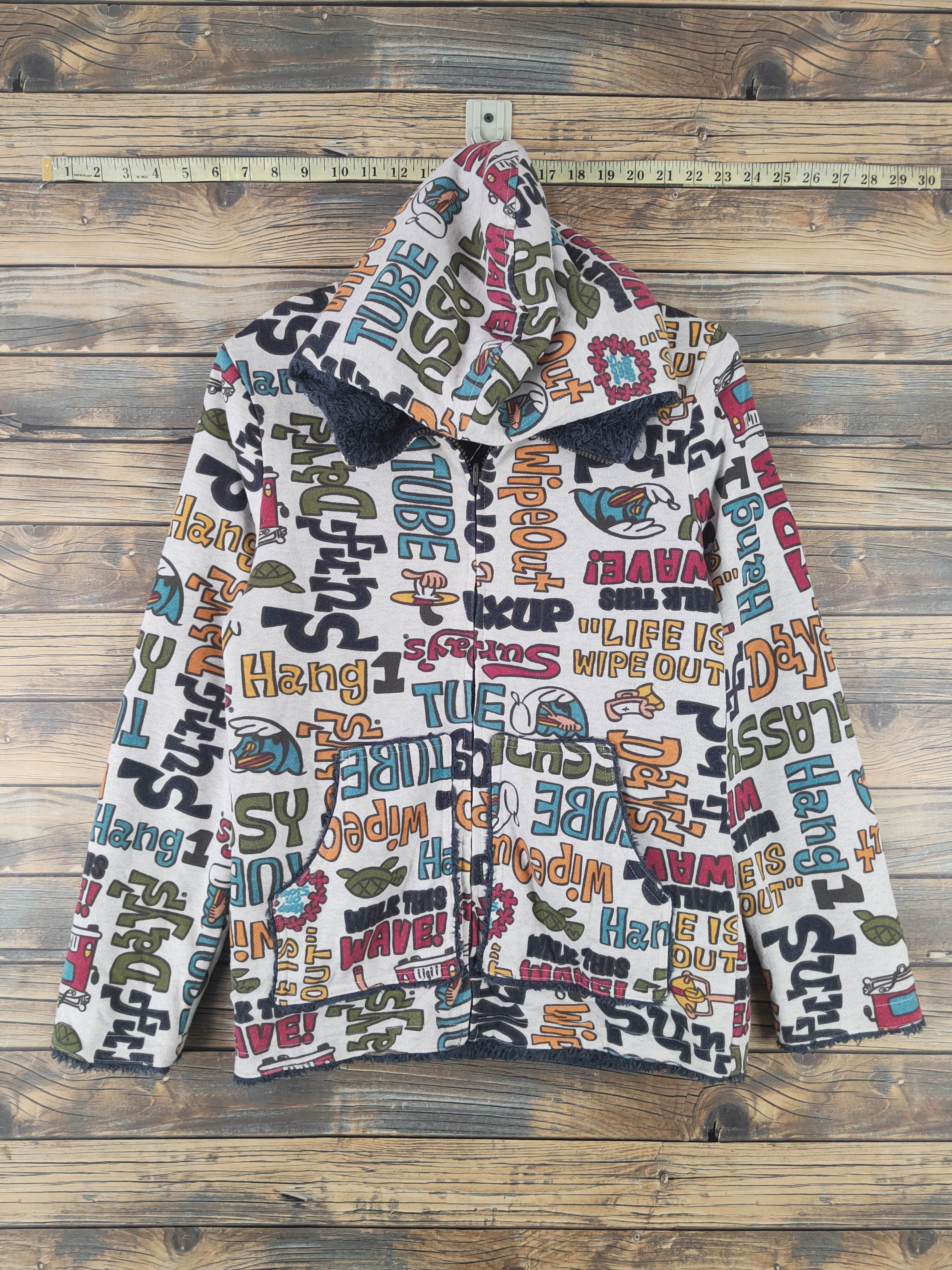 Japanese Brand × Vintage DL Japan Full print reversible Mix Hoodie Sweaters #782 Size S / US 4 / IT 40 - 1 Thumbnail