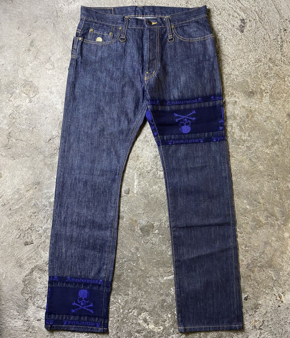 image of Mastermind Japan Aw’12 Double Waisted Raw Denim, Men's (Size 34)