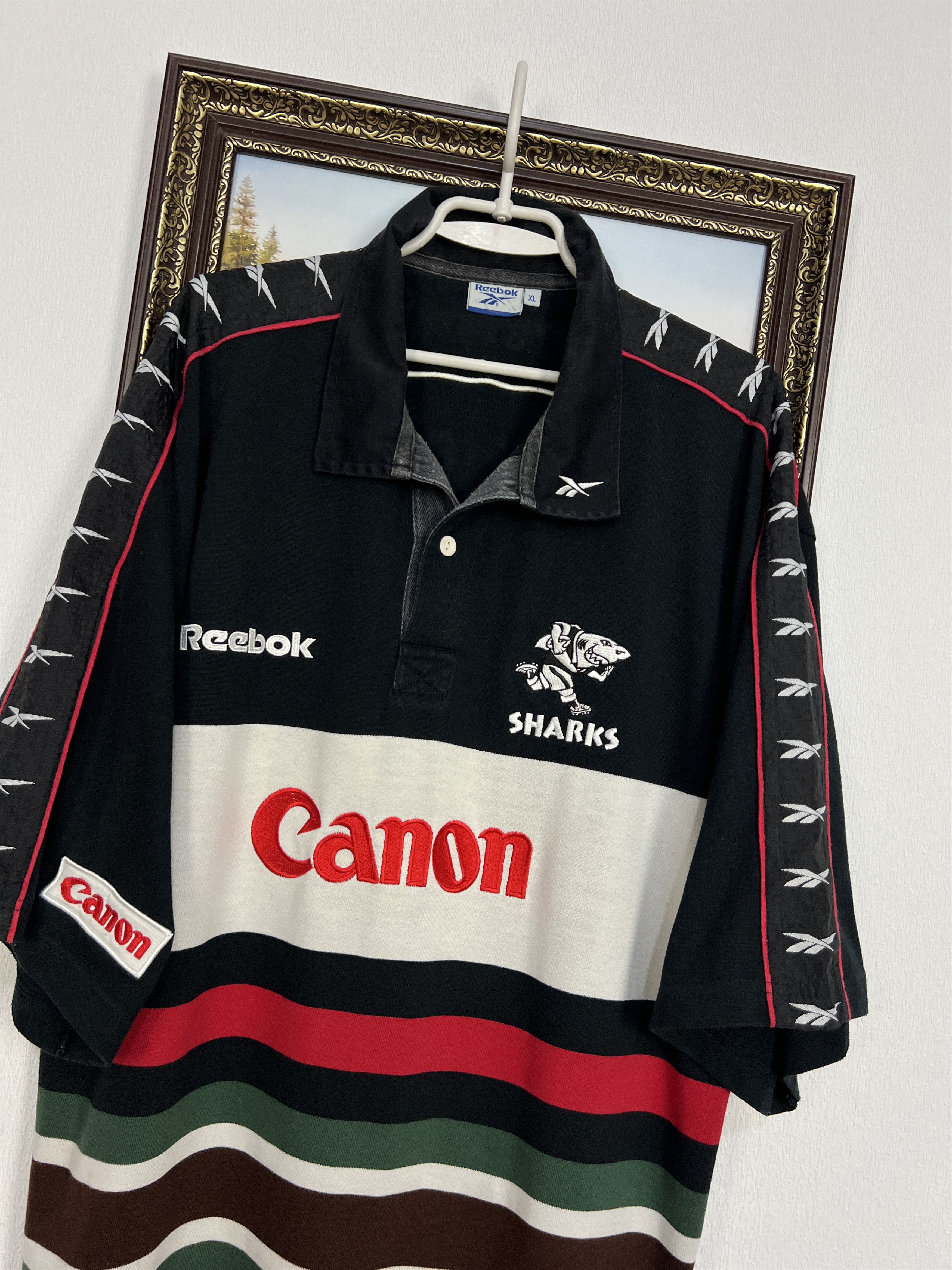 Reebok Vintage 90's Reebok Natal Coastal Sharks Rugby Union Jersey Size US XL / EU 56 / 4 - 3 Thumbnail