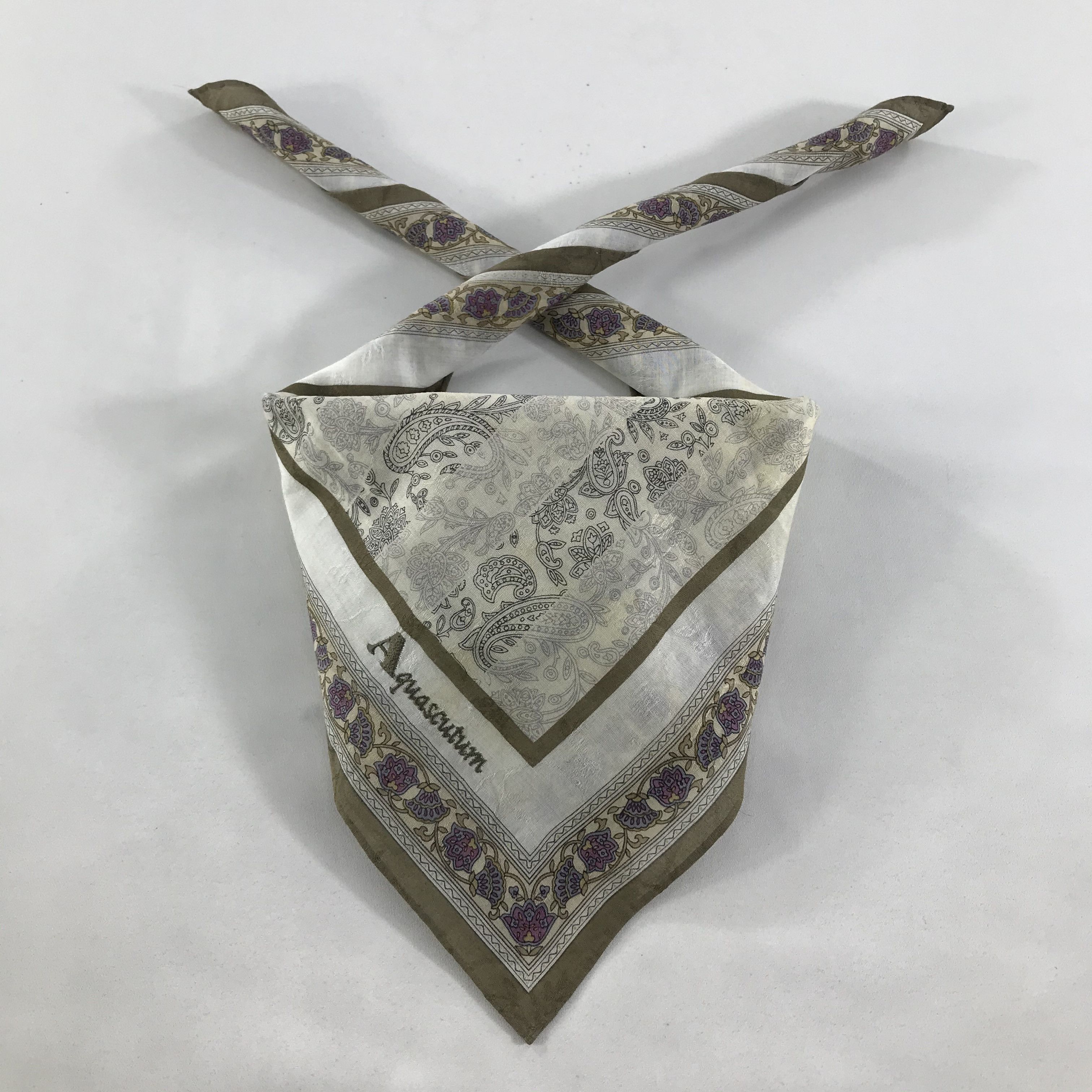 Aquascutum × Vintage Aquascutum Bandana / Handkerchief / Neckerchief - S1731 Size ONE SIZE - 3 Thumbnail