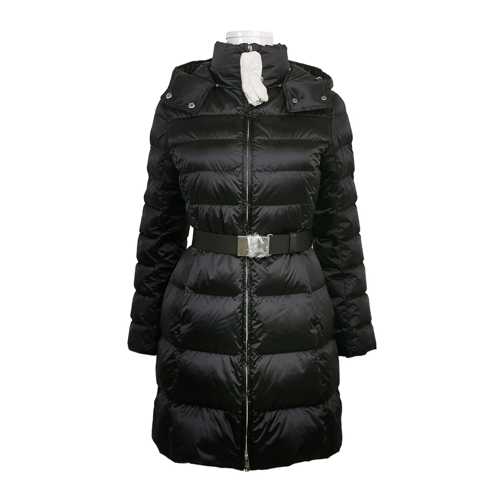 Prada Prada Quilted Belted Hooded Long Sleeve Down Jacket 0079 Size US S / EU 44-46 / 1 - 1 Thumbnail
