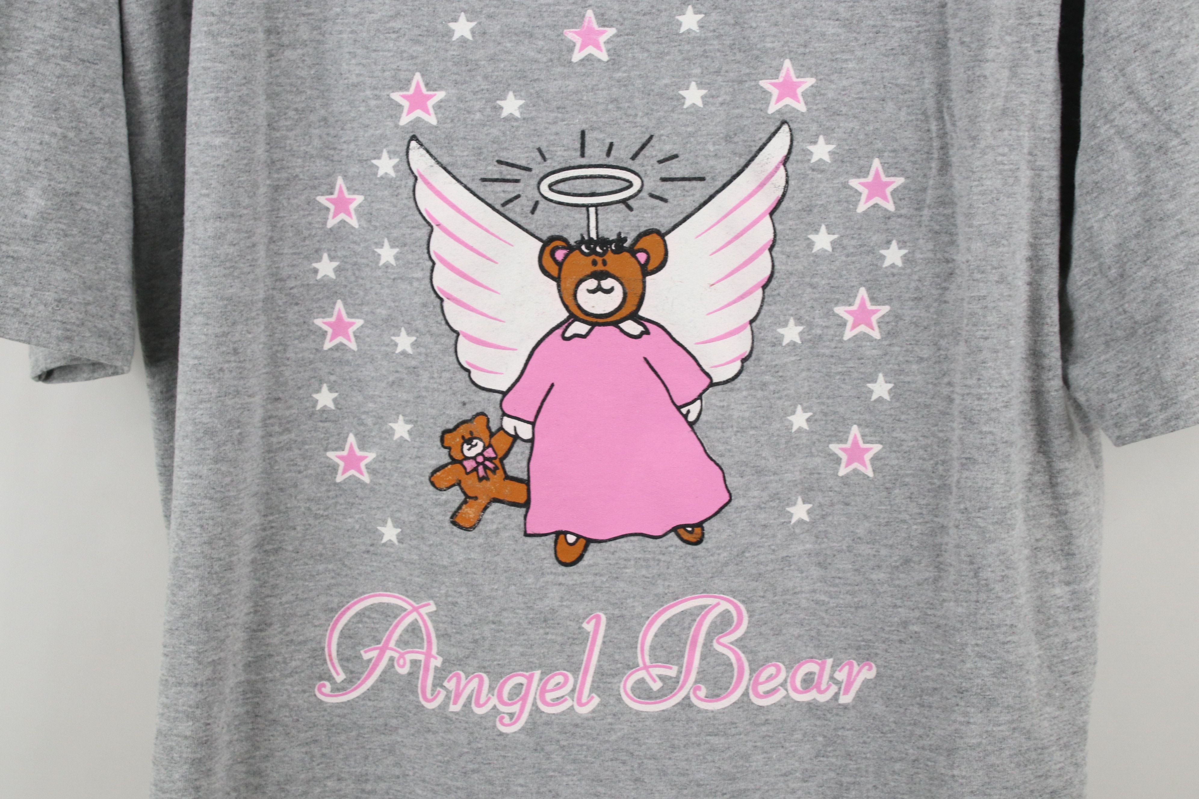 Vintage Vintage 90s Streetwear Angel Sleeping Gown T-Shirt Gray Size ONE SIZE - 4 Thumbnail