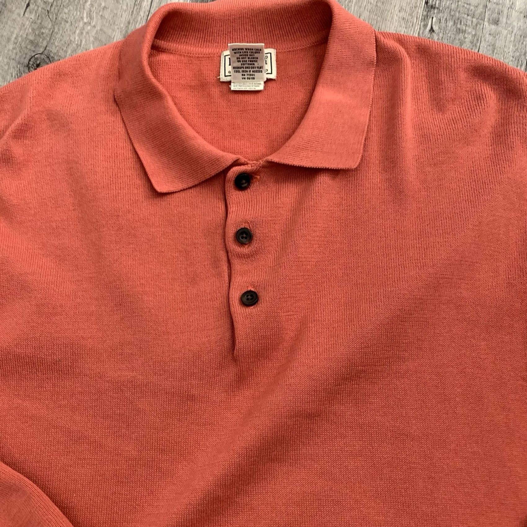 Vintage VINTAGE LL Bean Sweater Mens L Salmon Knit Pullover Collared Cotton Blend Lightweight All Seasons Breathable Casual Travel Size US L / EU 52-54 / 3 - 3 Thumbnail