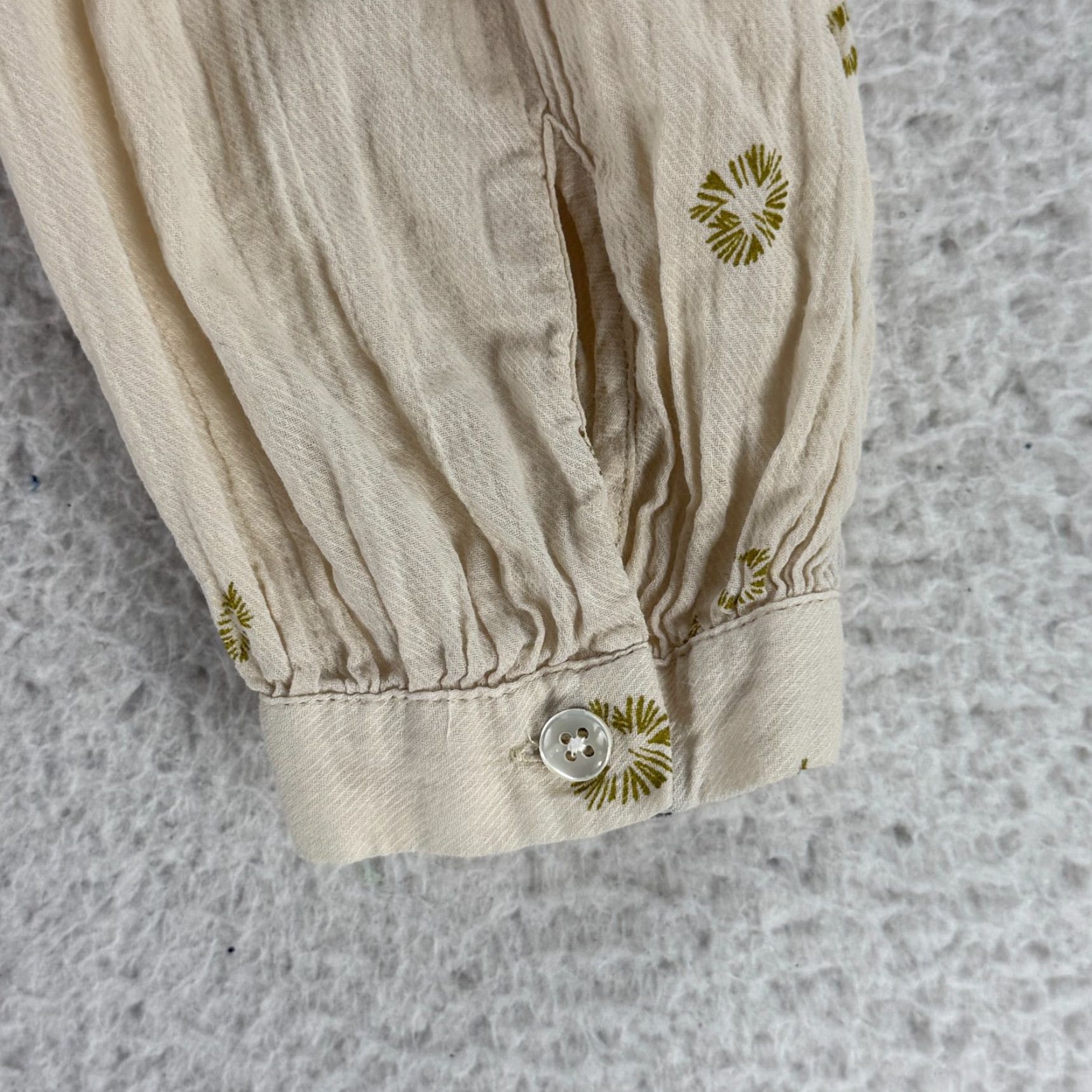 CLOSED Closed Alexia Top Womens Small Ivory Button-Up Long Sleeve 100% Cotton Casual Size S / US 4 / IT 40 - 6 Thumbnail