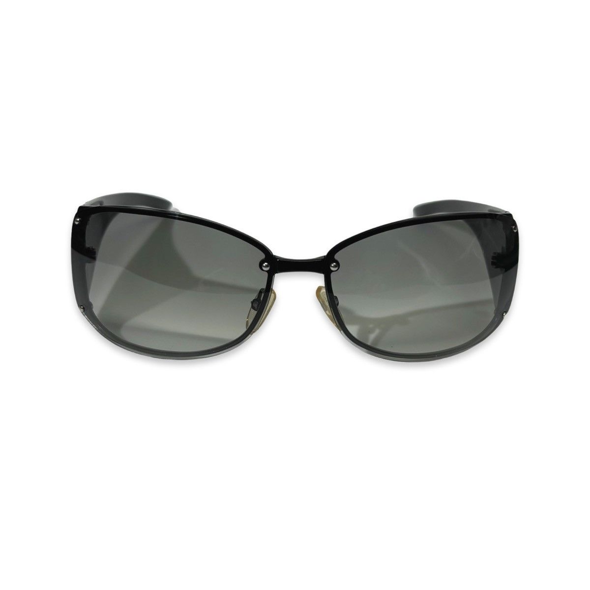 Dior × John Galliano × Vintage Dior 2000s Dior Logo Black Sunglasses Size ONE SIZE - 2 Thumbnail