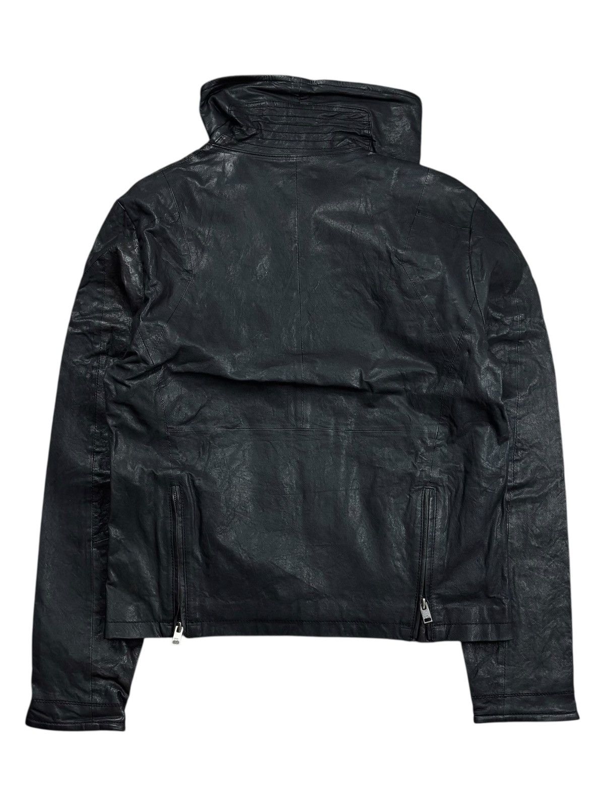 Tornado Mart 2000s Codes Combine - Asymetrical Zips Leather Jacket Size US M / EU 48-50 / 2 - 4 Thumbnail