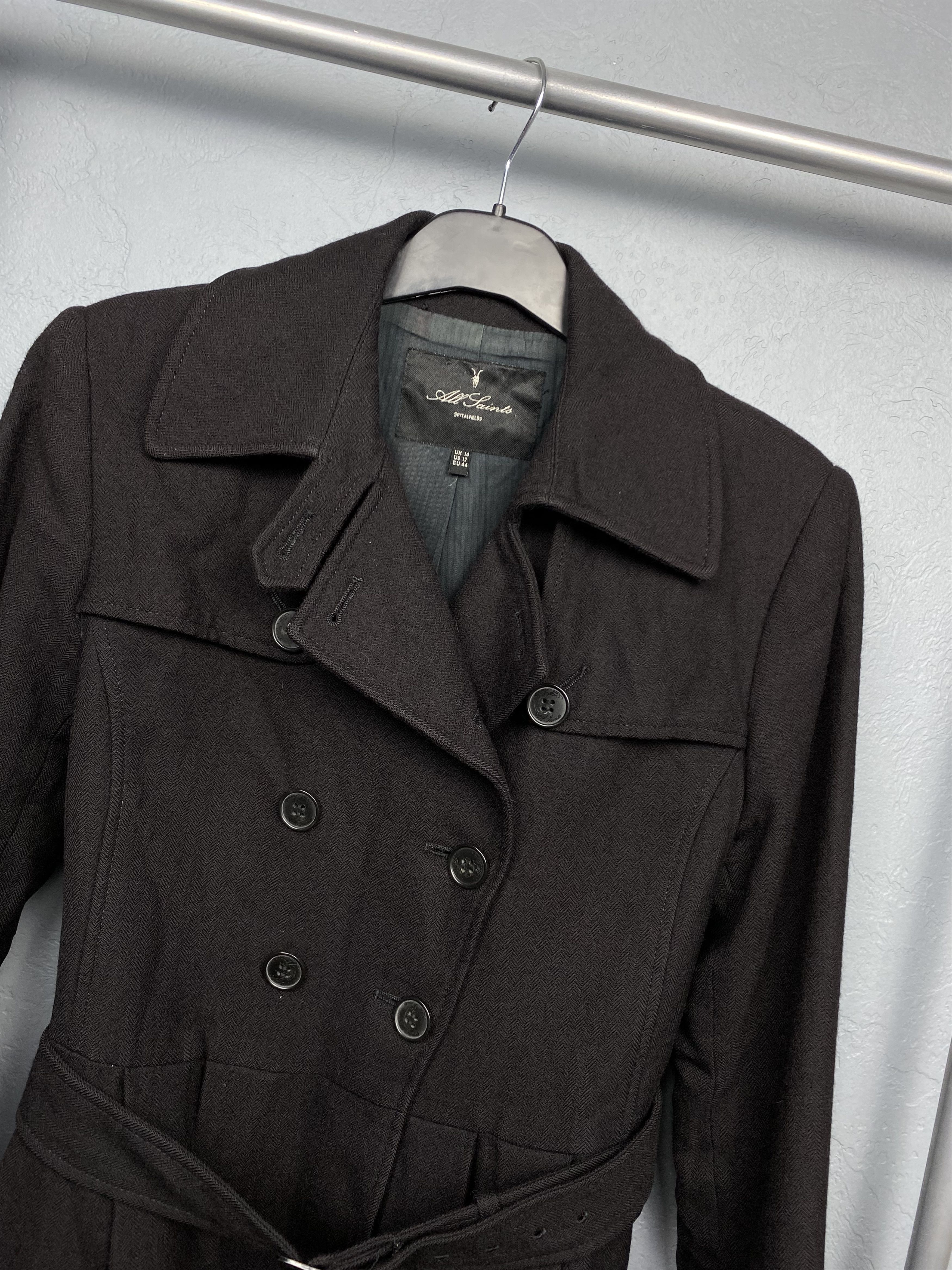 Allsaints Allsaints Womens Wool Coat Jacket Size XL / US 12-14 / IT 48-50 - 2 Thumbnail