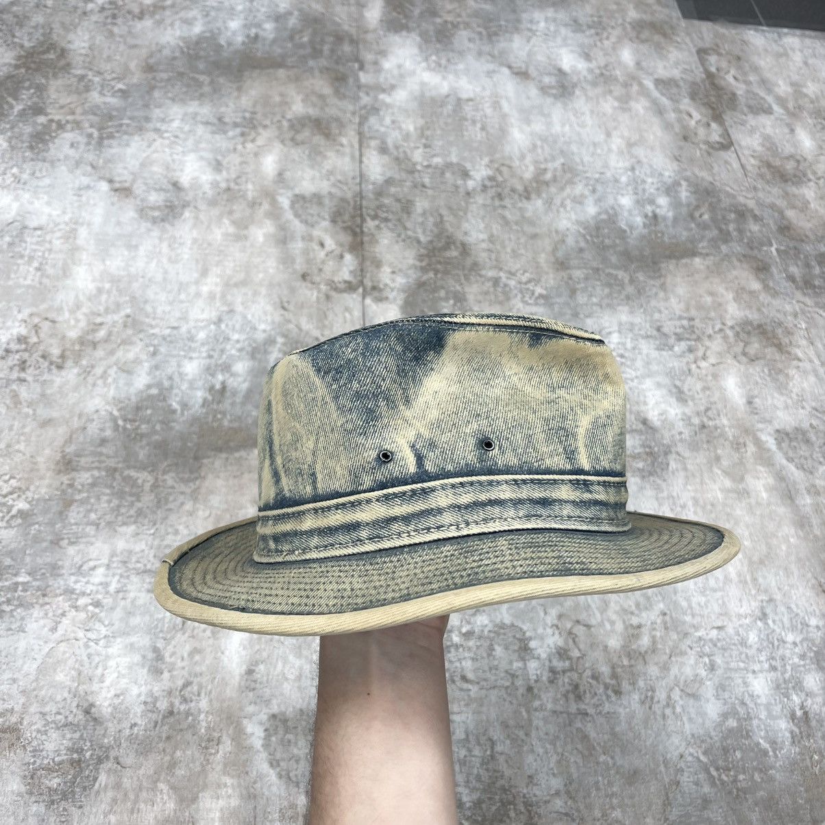 Maison Margiela × Vintage MARGIELA STYLE VINTAGE WASHED SAND DENIM COWBOY HAT WESTERN Size ONE SIZE - 3 Thumbnail