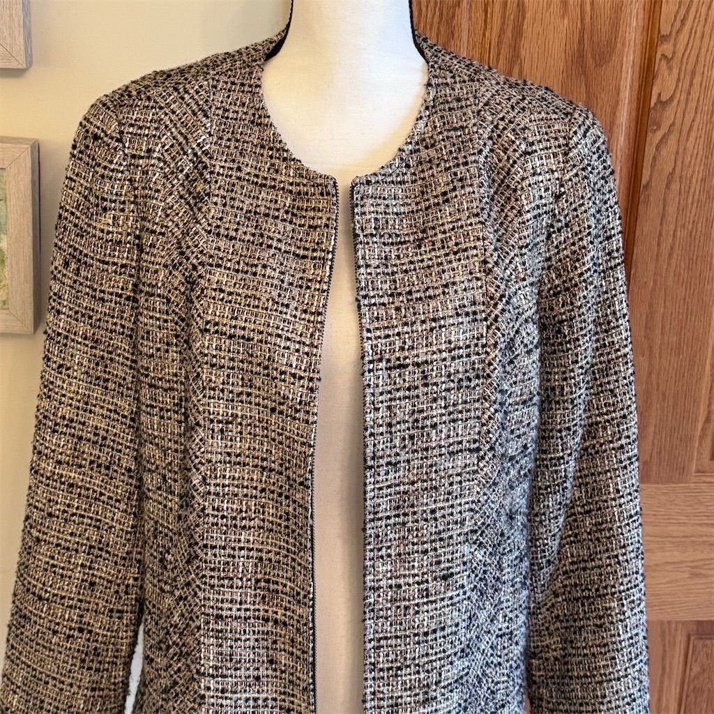 Coldwater Creek Coldwater Creek Women's Tweed Jacket Size 14 Multicolor Ope Size XL / US 12-14 / IT 48-50 - 2 Thumbnail