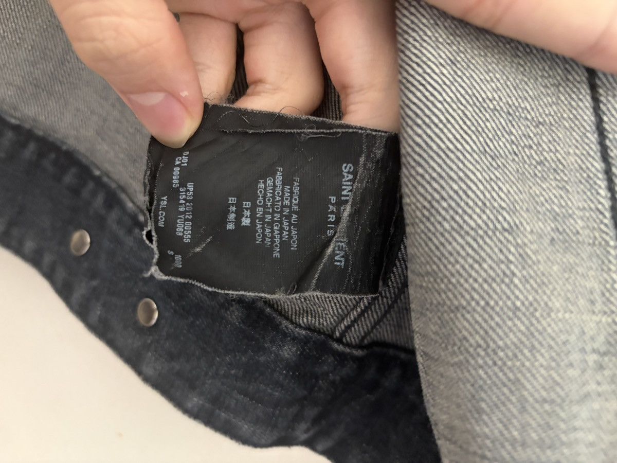Saint Laurent Paris SS13 Distressed Denim Trucker Jacket Hedi Slimane DJ01M Size US S / EU 44-46 / 1 - 6 Thumbnail