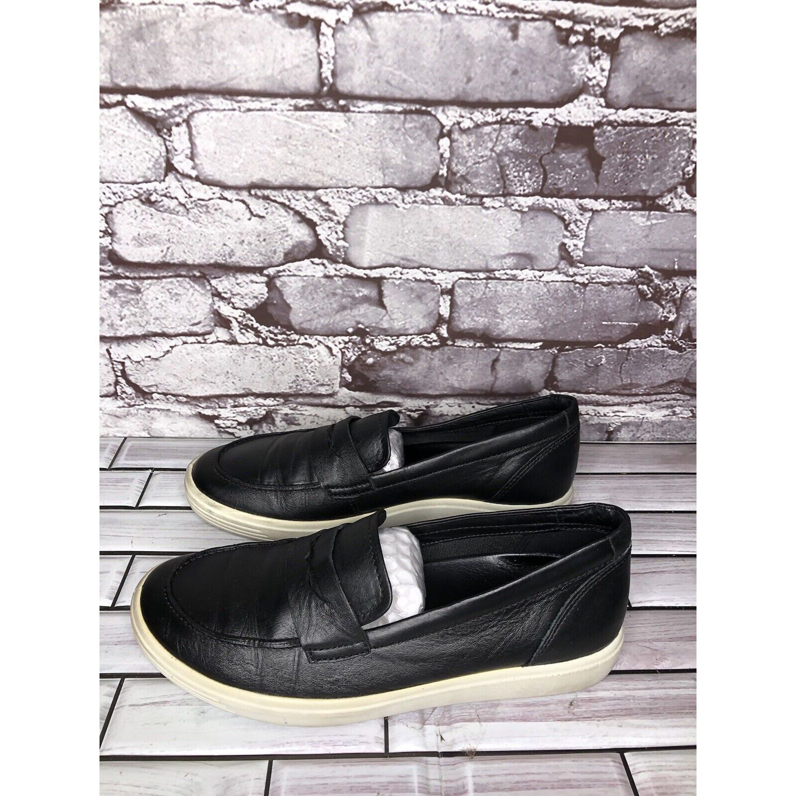 Ecco Ecco Black Leather Penny Loafers Casual Slip On Shoes Women’ Size US 7.5 / IT 37.5 - 10 Thumbnail