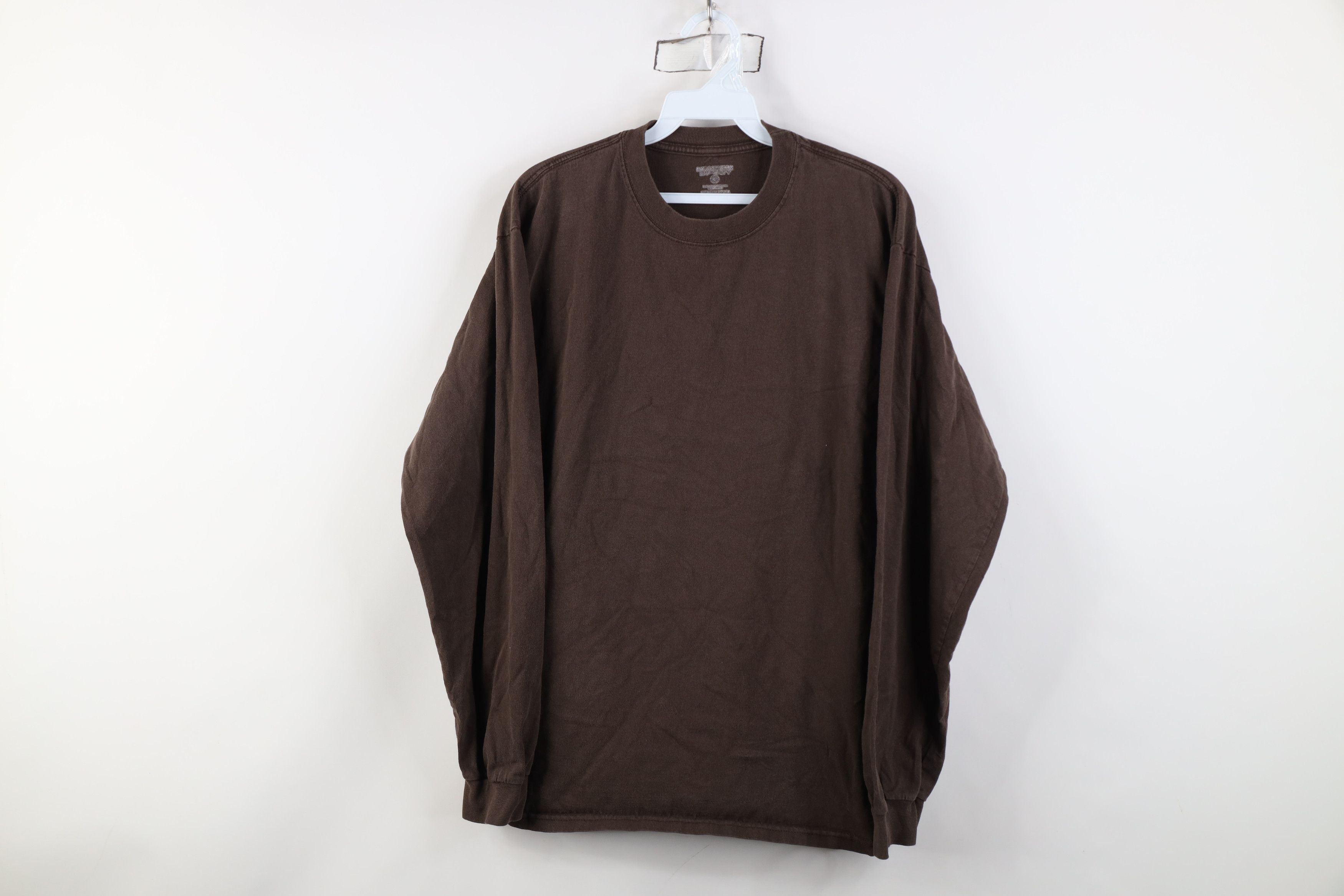 Vintage Vintage Y2K Streetwear Long Sleeve T-Shirt Brown Cotton Size US M / EU 48-50 / 2 - 1 Thumbnail