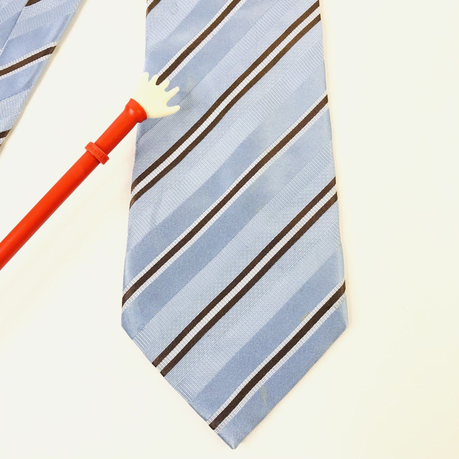 Donald Trump Donald J. Trump 100% Silk Men Tie Striped Blue Size ONE SIZE - 7 Thumbnail