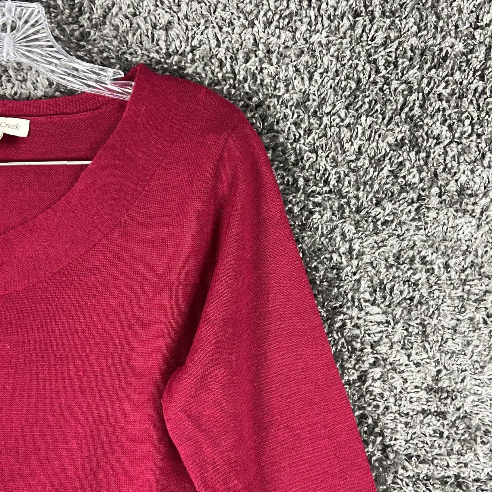 Coldwater Creek COLDWATER CREEK Knit Blouse Shirt Women M 10-12 Red 3/4 Sleeve Size M / US 6-8 / IT 42-44 - 3 Thumbnail