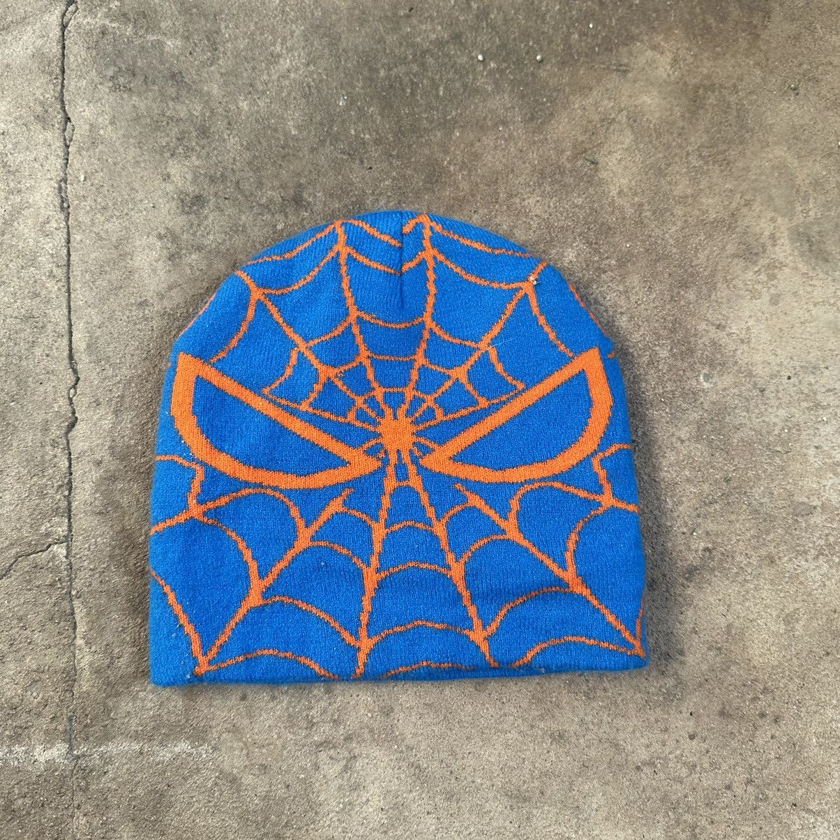 Vintage 🕷️🕸️ Spider man Web Beanie Hat y2k 🕸 Size ONE SIZE - 3 Thumbnail