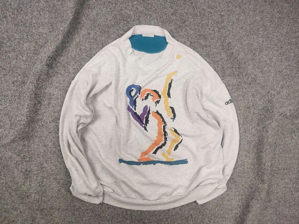 Adidas Rare Vintage 90's Adidas Atp Tour Tennis Big Logo Sweatshirt Size US L / EU 52-54 / 3 - 1 Thumbnail