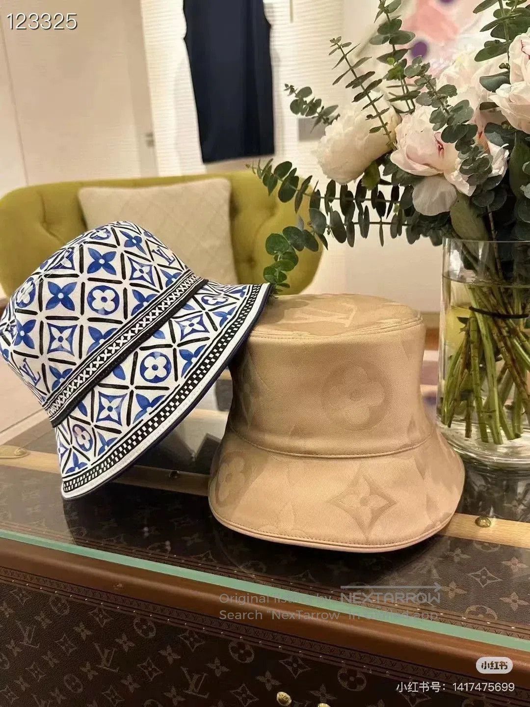 Louis Vuitton Women's Reversible Floral Letter Bucket Hat. Size ONE SIZE - 6 Thumbnail
