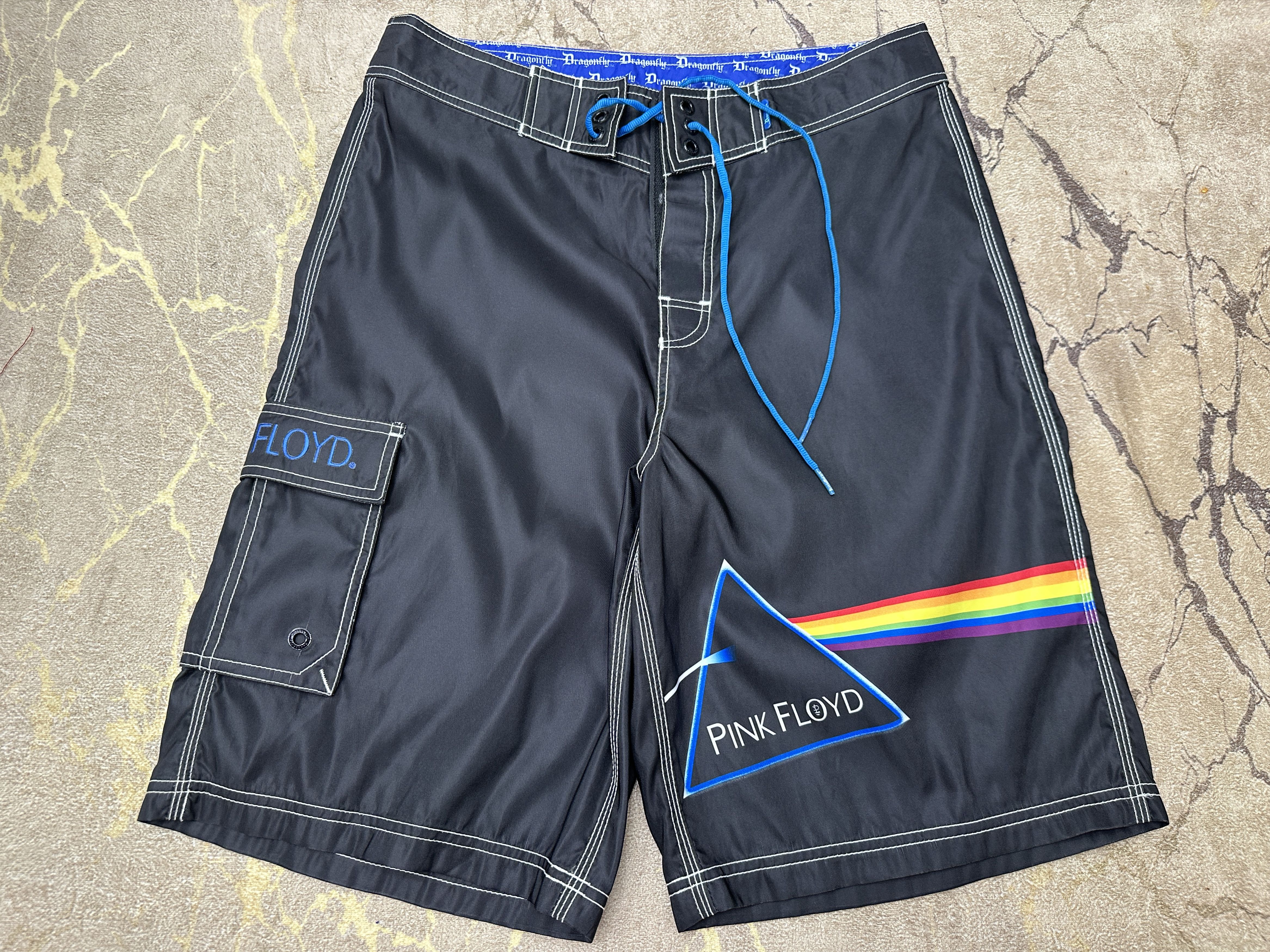 Sundek Dragon Fly Pink Floy Long Board Shorts Trunks Size 32 S M Size US 32 / EU 48 - 1 Thumbnail