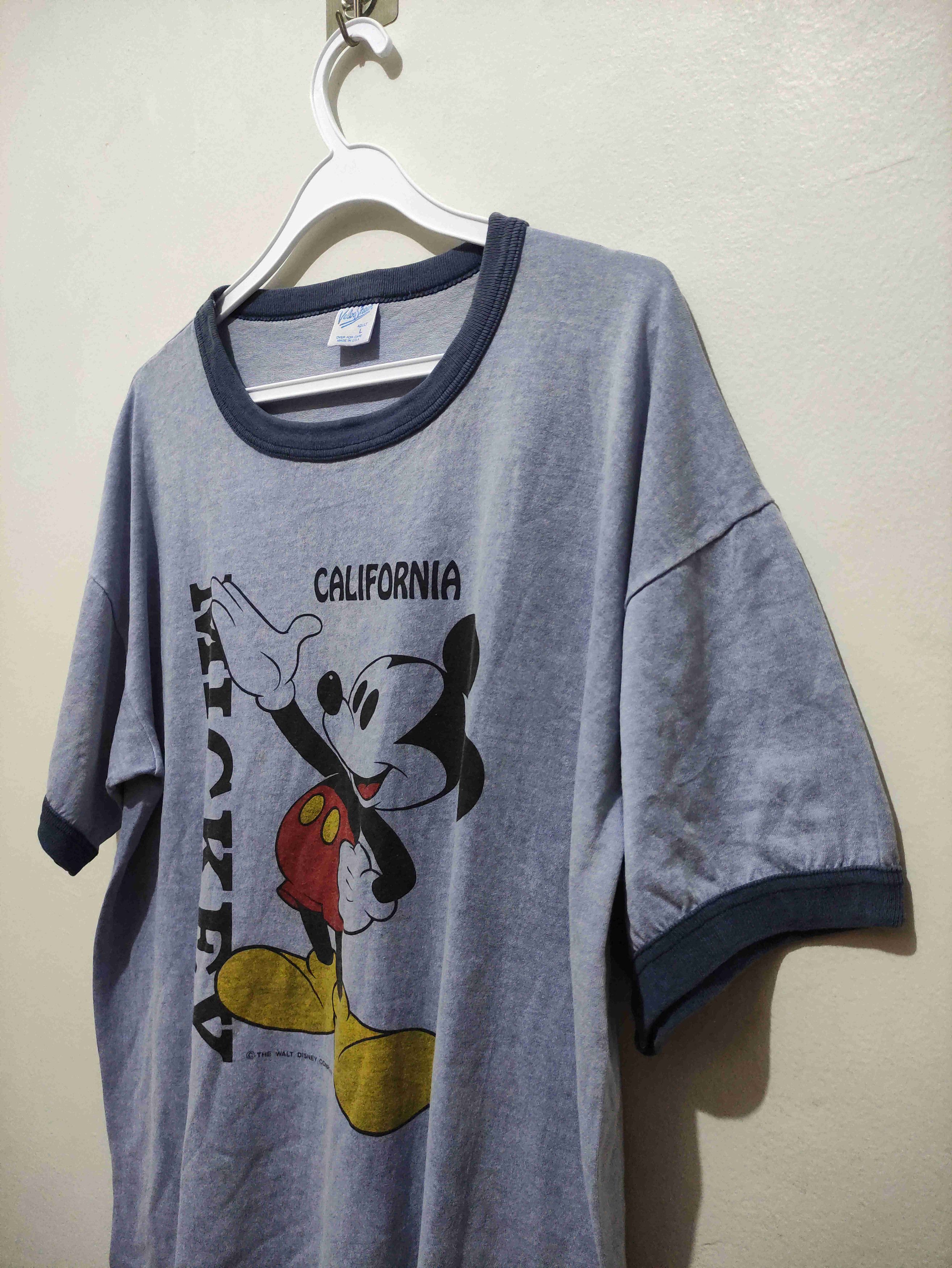 Velva Sheen Vintage Mickey Mouse Ringer Print T-Shirt Made in Usa Size US L / EU 52-54 / 3 - 7 Thumbnail
