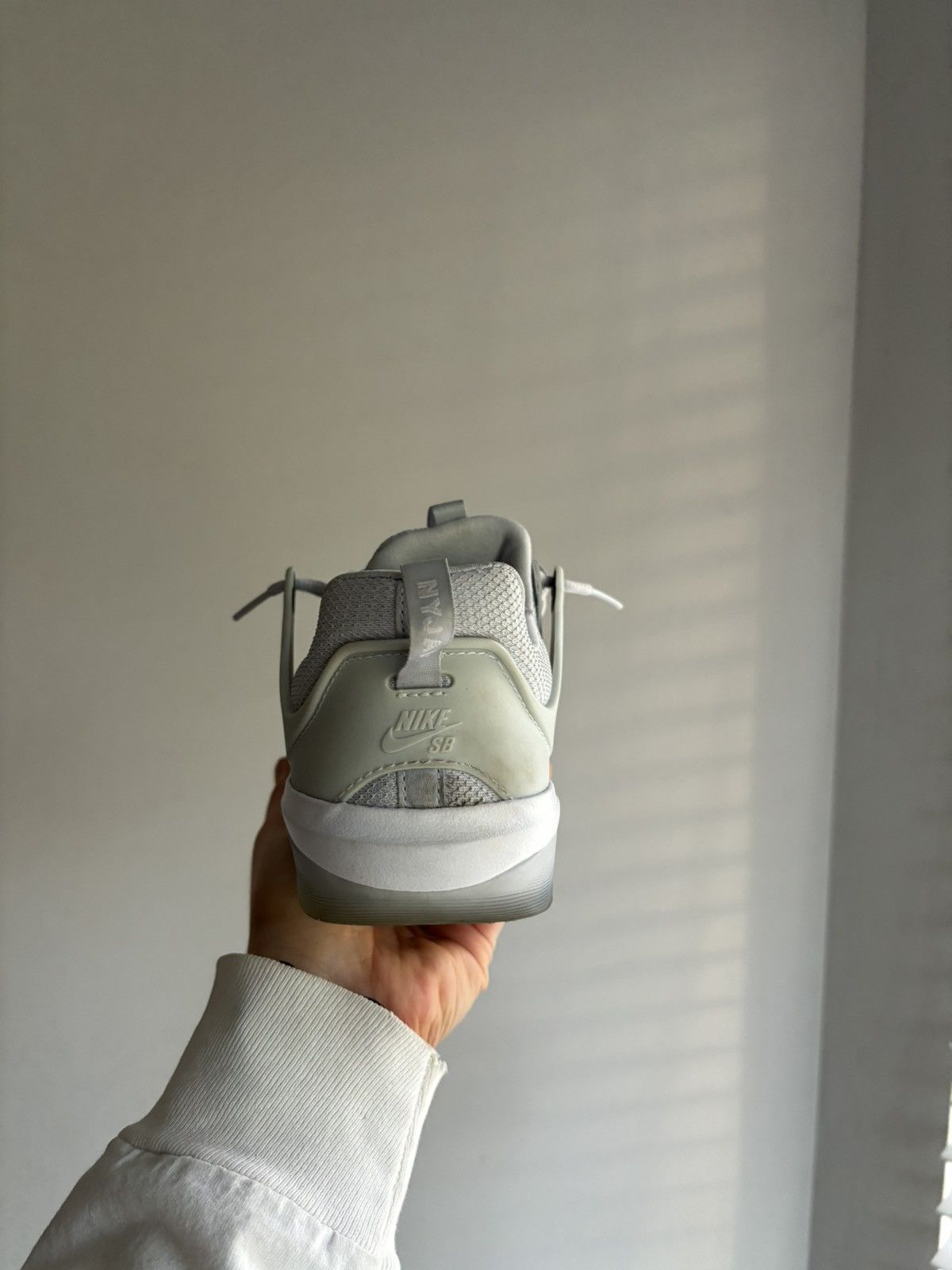 Nike SB Zoom Nyjah Free 3 Pure Platinum White Skate Shoes