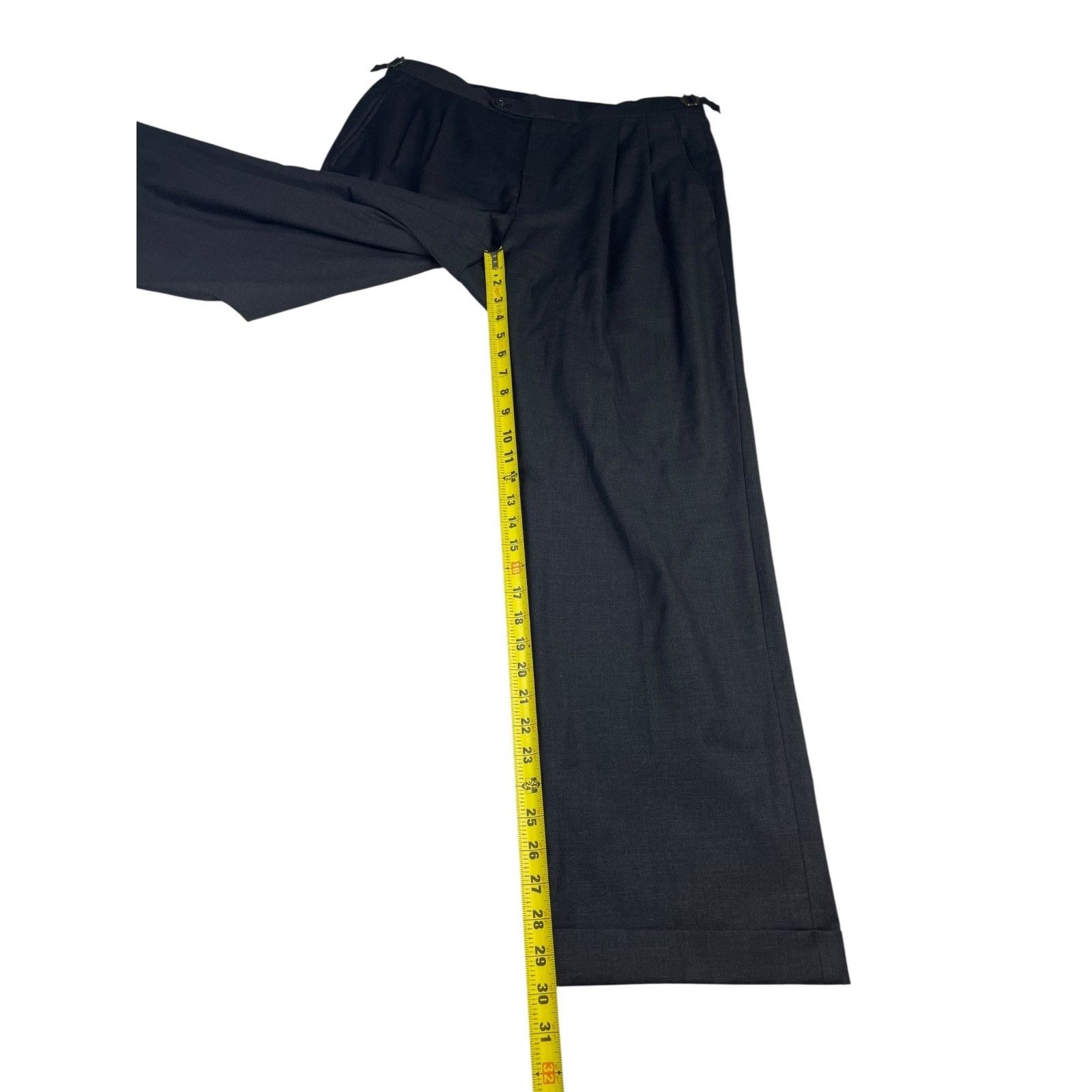 Other Dormeuil Men's 100% Wool Surgeon's Cuffs Suit Charcoal Gray Size 38S - 17 Thumbnail