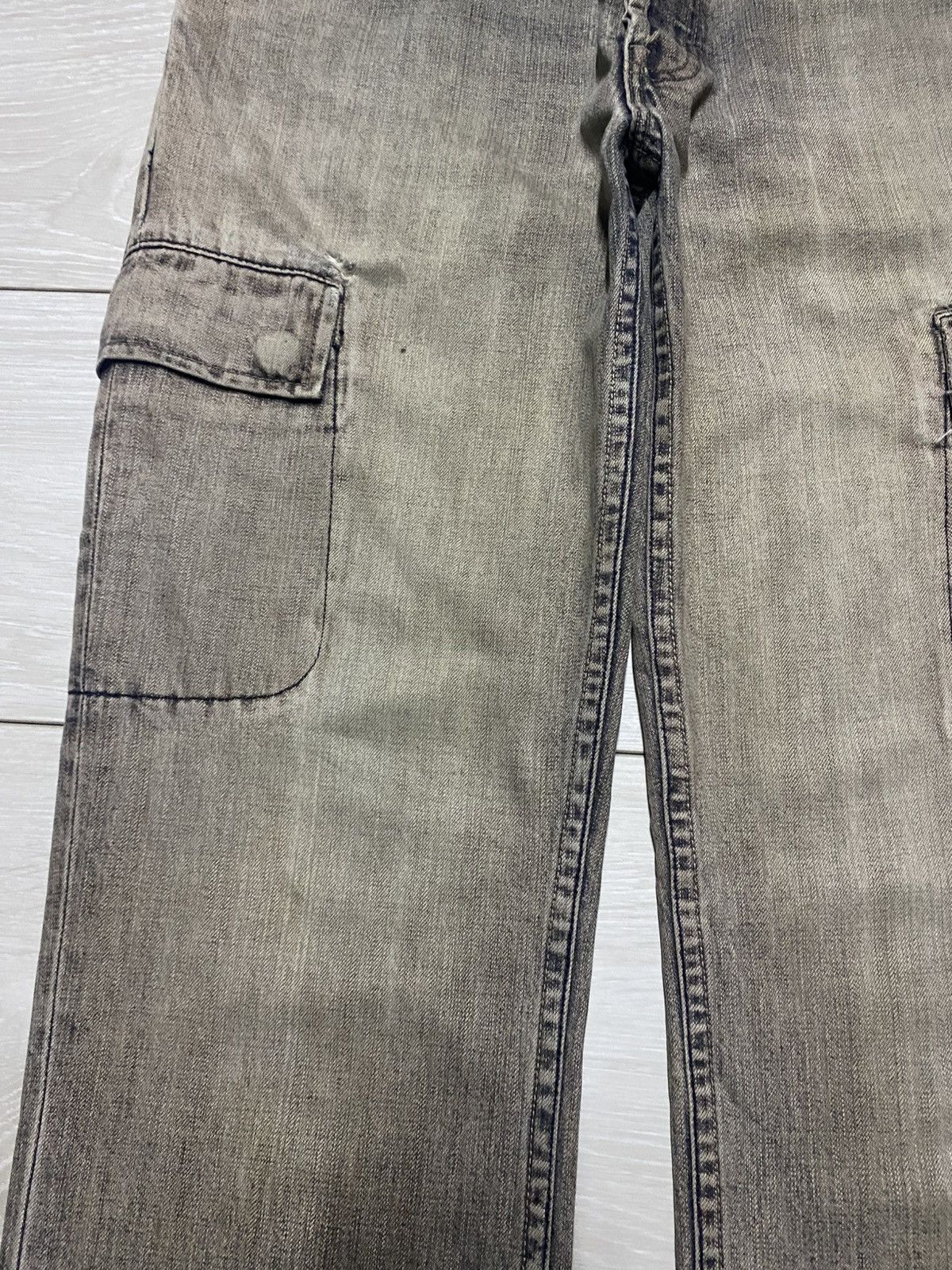Gap × Yeezy Vintage Gap Cargo Denim Distressed Loose Jeans Size US 31 - 7 Thumbnail