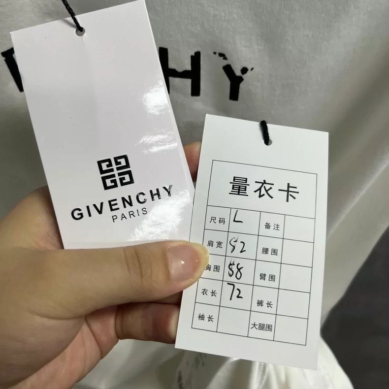 Givenchy Givenchy Latest style white round-neck short-sleeved shirt Size US L / EU 52-54 / 3 - 5 Thumbnail