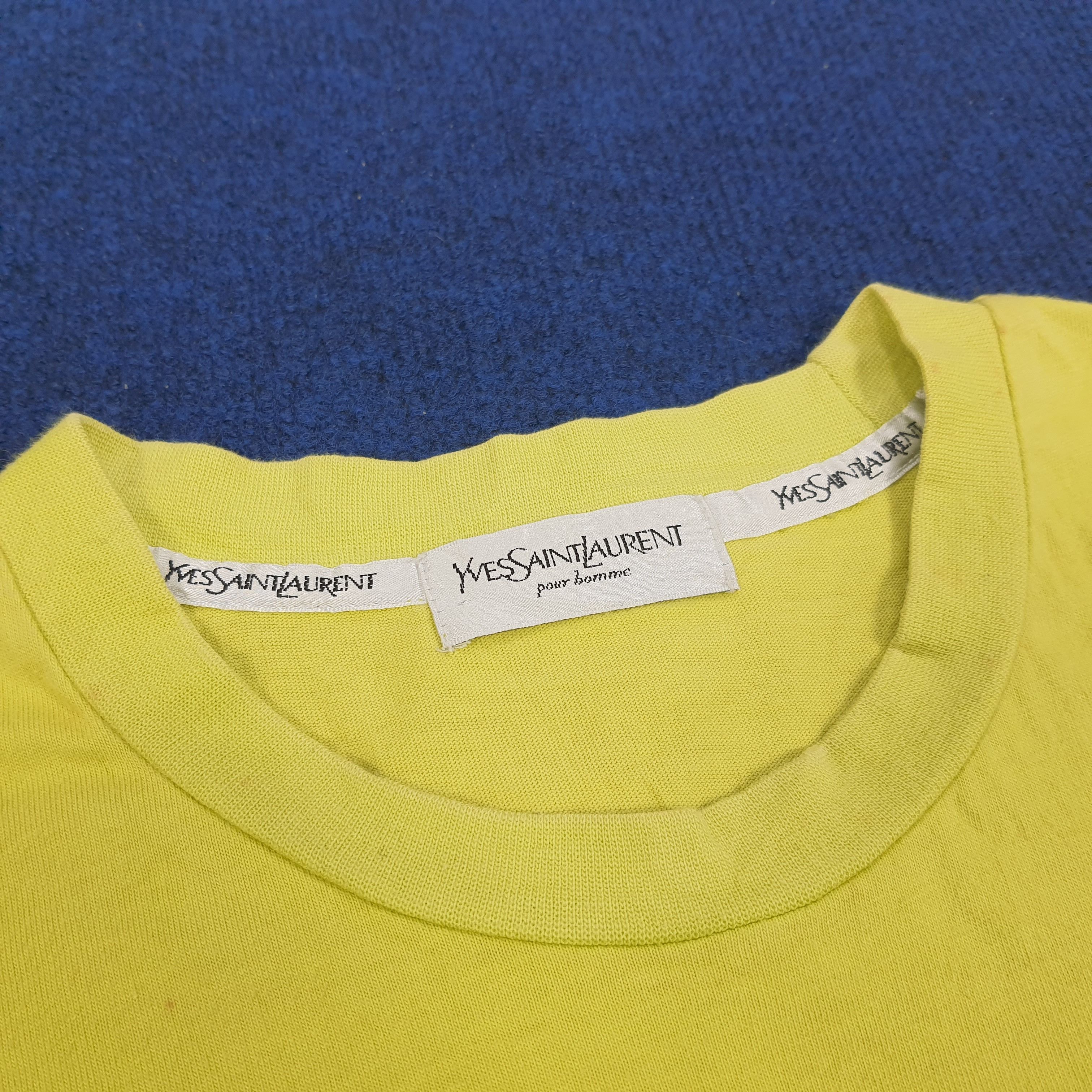 Vintage × Yves Saint Laurent Vintage Yves Saint Laurent Pour Homme Designer Tshirt Size US M / EU 48-50 / 2 - 4 Thumbnail