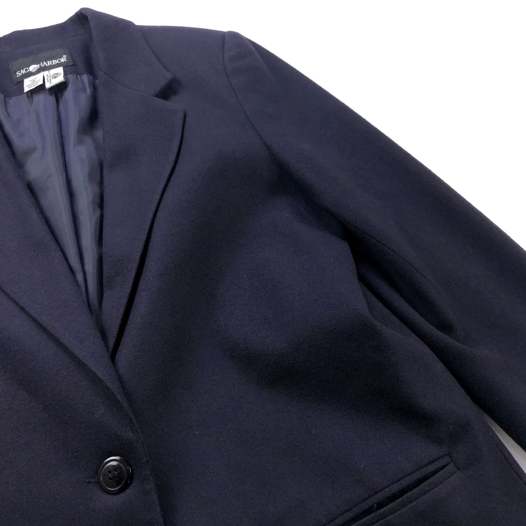 Vintage Sag Harbor Jacket Purple 100% Wool Size 12 Single Button Blazer Women Vintage Blazer Jacket Slim Regular Fit Solid Wool Cardigan? Size XL / US 12-14 / IT 48-50 - 2 Thumbnail