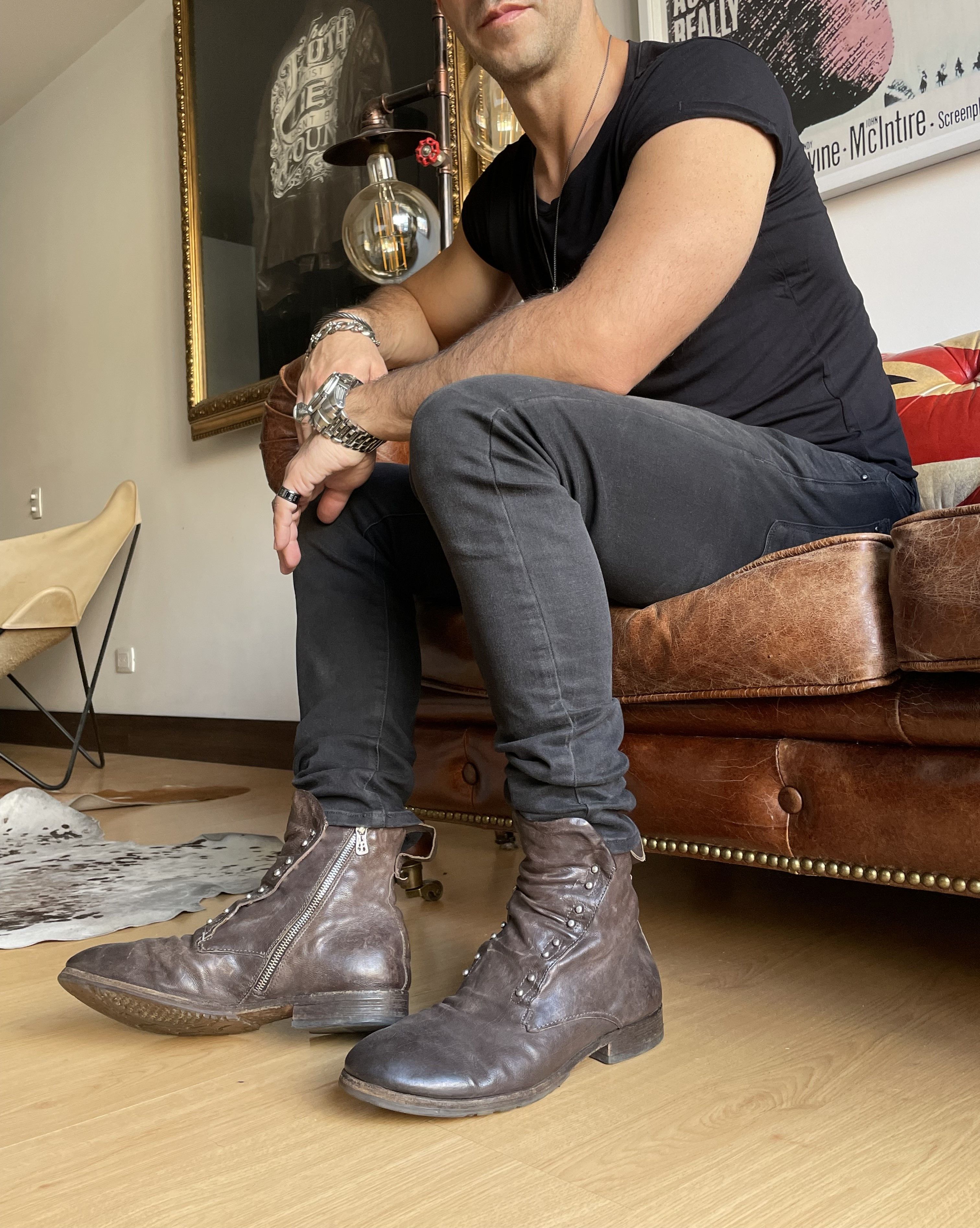 Allsaints AS 98 All Saints Brown Leather Boots Distressed Size US 10 / EU 43 - 1 Thumbnail