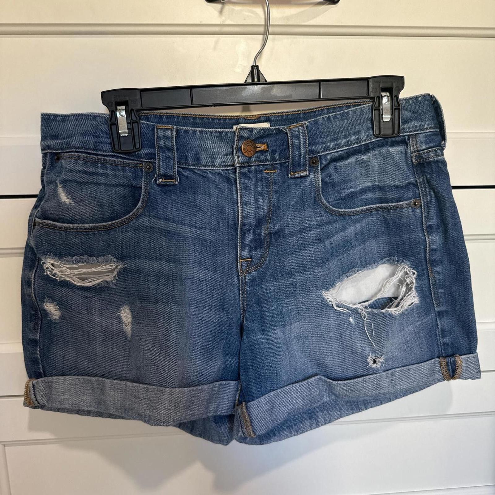 J.Crew J-Crew Shorts Women's 28 Blue Distress Size 30" / US 8 / IT 44 - 1 Thumbnail