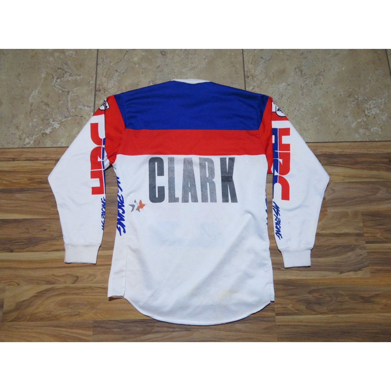 Honda Vintage Honda Racing HRC Motocross Jersey Shirt White Sz M-L Size US L / EU 52-54 / 3 - 2 Thumbnail