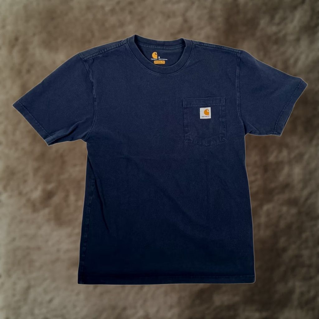 Carhartt VINTAGE Carhartt Blue Pocket Shirt Size S Short Sleeve Crew Neck 90s Grunge K87 Men’s Boys Womens Size US S / EU 44-46 / 1 - 1 Thumbnail