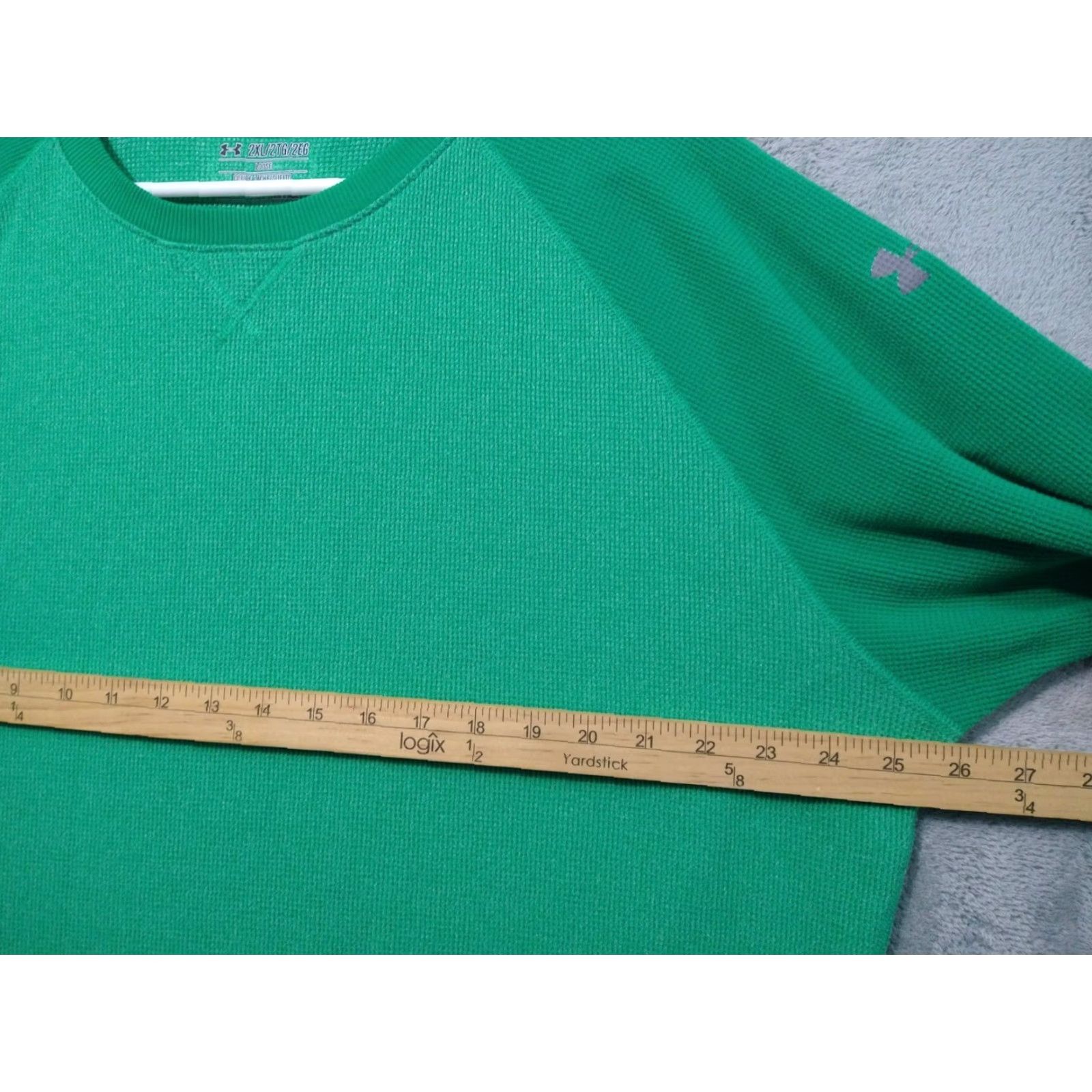 Under Armour Under Armour Shirt Mens 2XL Green Thermal Waffle Knit Crew Neck Pullover Casual / Activewear / Regular / Green / Under Armour / Mens Size US XXL / EU 58 / 5 - 4 Thumbnail