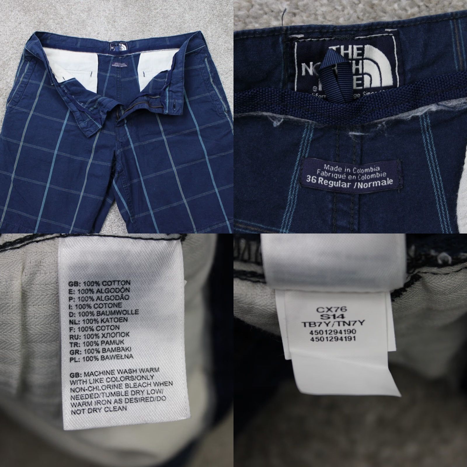 The North Face The North Face Chino Shorts Mens 36 Blue 100% Cotton Flat Front Inseam 10" Regular Rise Mid Front Zip Pockets Logo Size US 36 / EU 52 - 8 Thumbnail