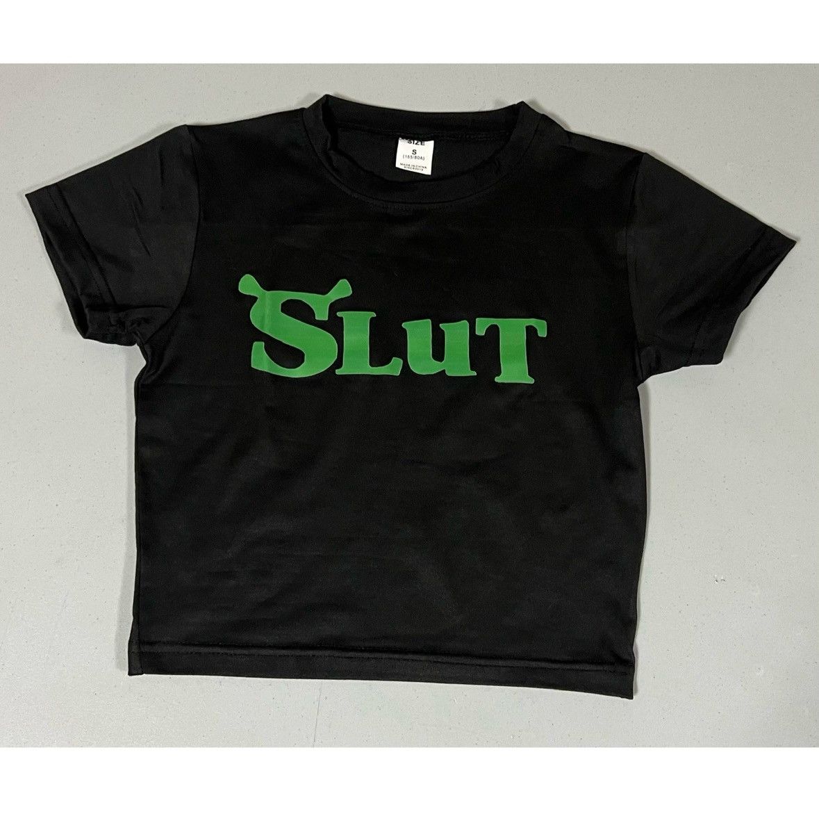 Japanese Brand Black Green Shrek Short Sleeve Tee T-Shirt Crop Top Size S💚✨ Size S / US 4 / IT 40 - 2 Thumbnail