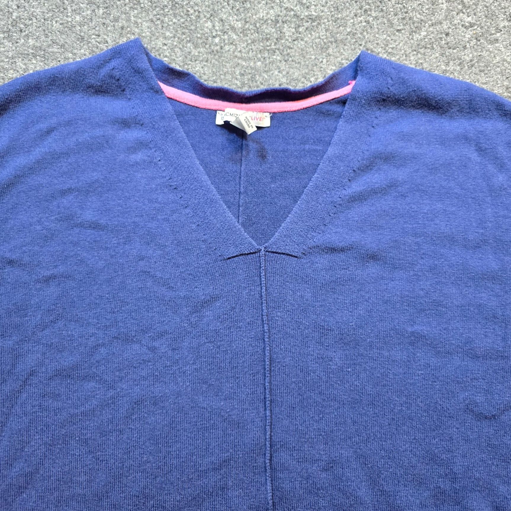 Isaac Mizrahi Isaac Mizrahi Live Sweater Women XL Blue Knit Short Sleeve Boxy Casual Basic Size XL / US 12-14 / IT 48-50 - 2 Thumbnail