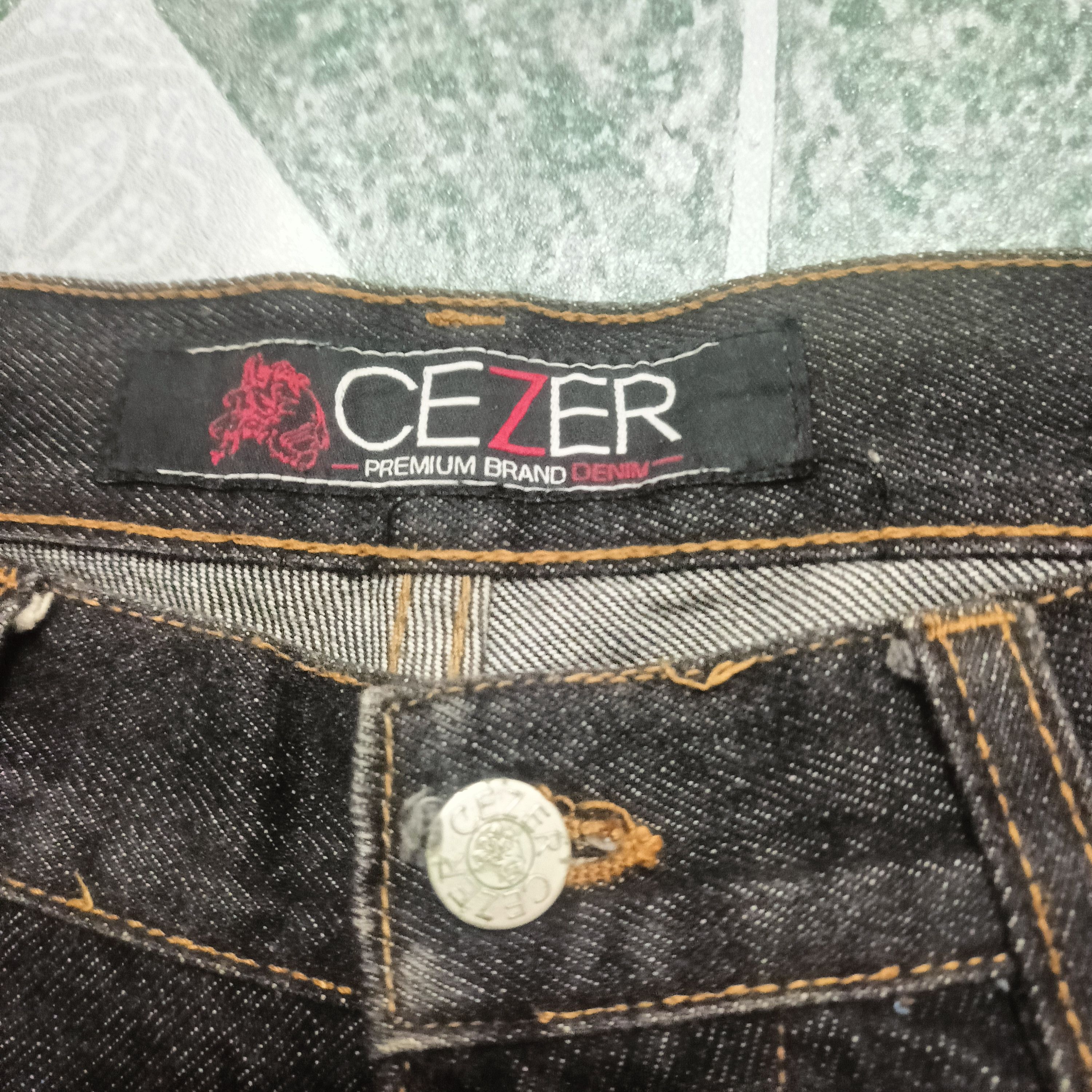 Japanese Brand Cezer baggy black Jeans embroidered pocket Size US 32 / EU 48 - 5 Thumbnail