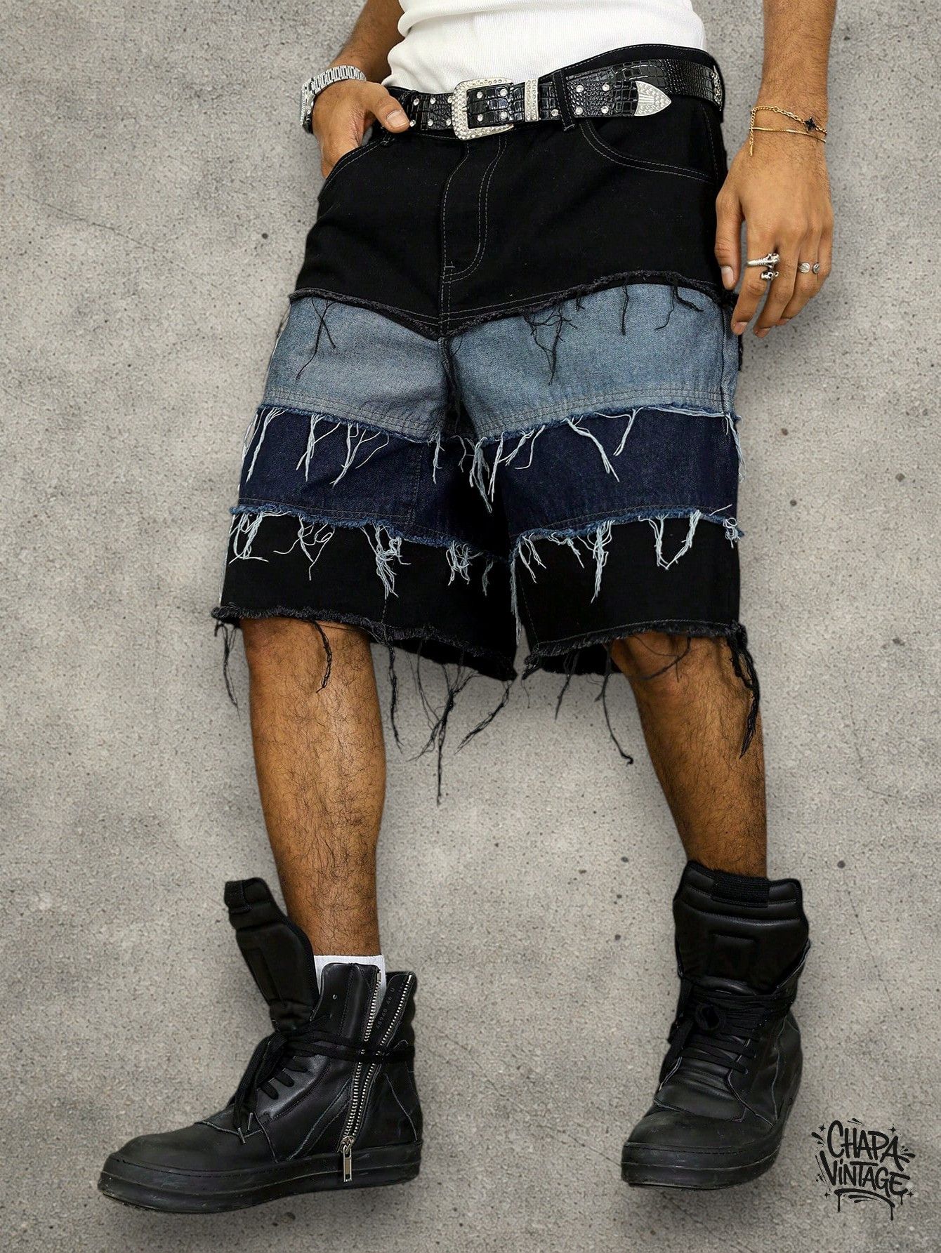 Vintage Ripped jean shorts Size US 32 / EU 48 - 1 Thumbnail