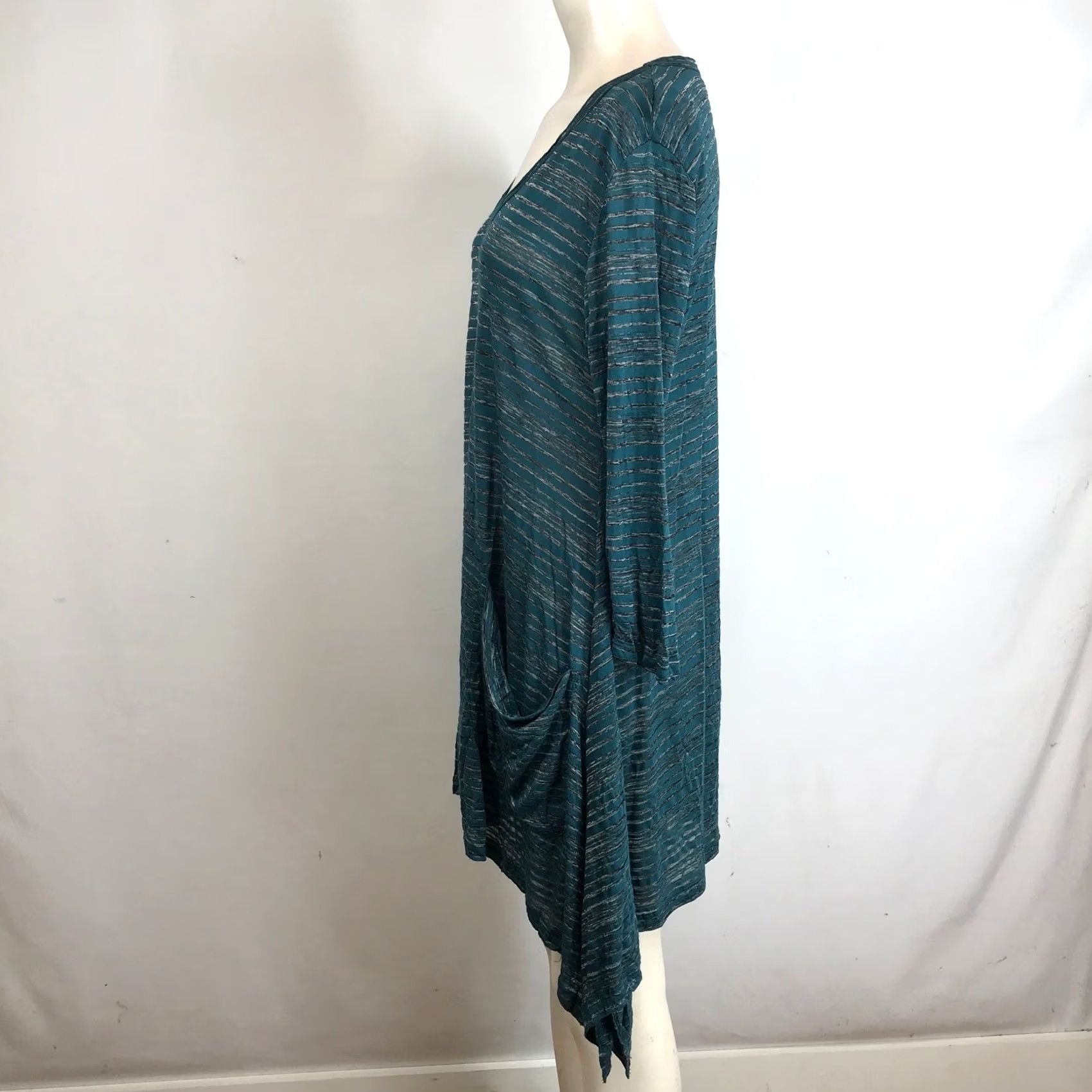 Altea VINTAGE? Comfy USA Teal Stripe Pocket Tunic Dress XS Size XS / US 0-2 / IT 36-38 - 6 Thumbnail
